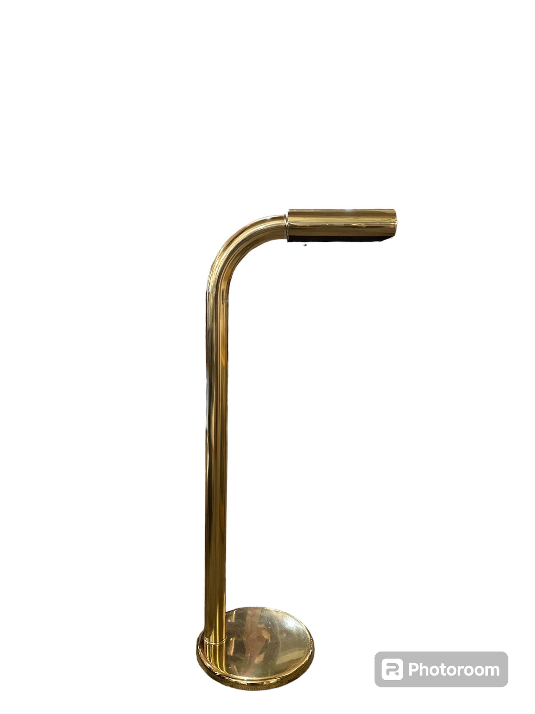 Pair of 1970s Brass Floor Lamps Manner of Jim Bindman for Rainbow Lighting Co. 1
