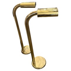 Pair of 1970s Brass Floor Lamps Manner of Jim Bindman for Rainbow Lighting Co.