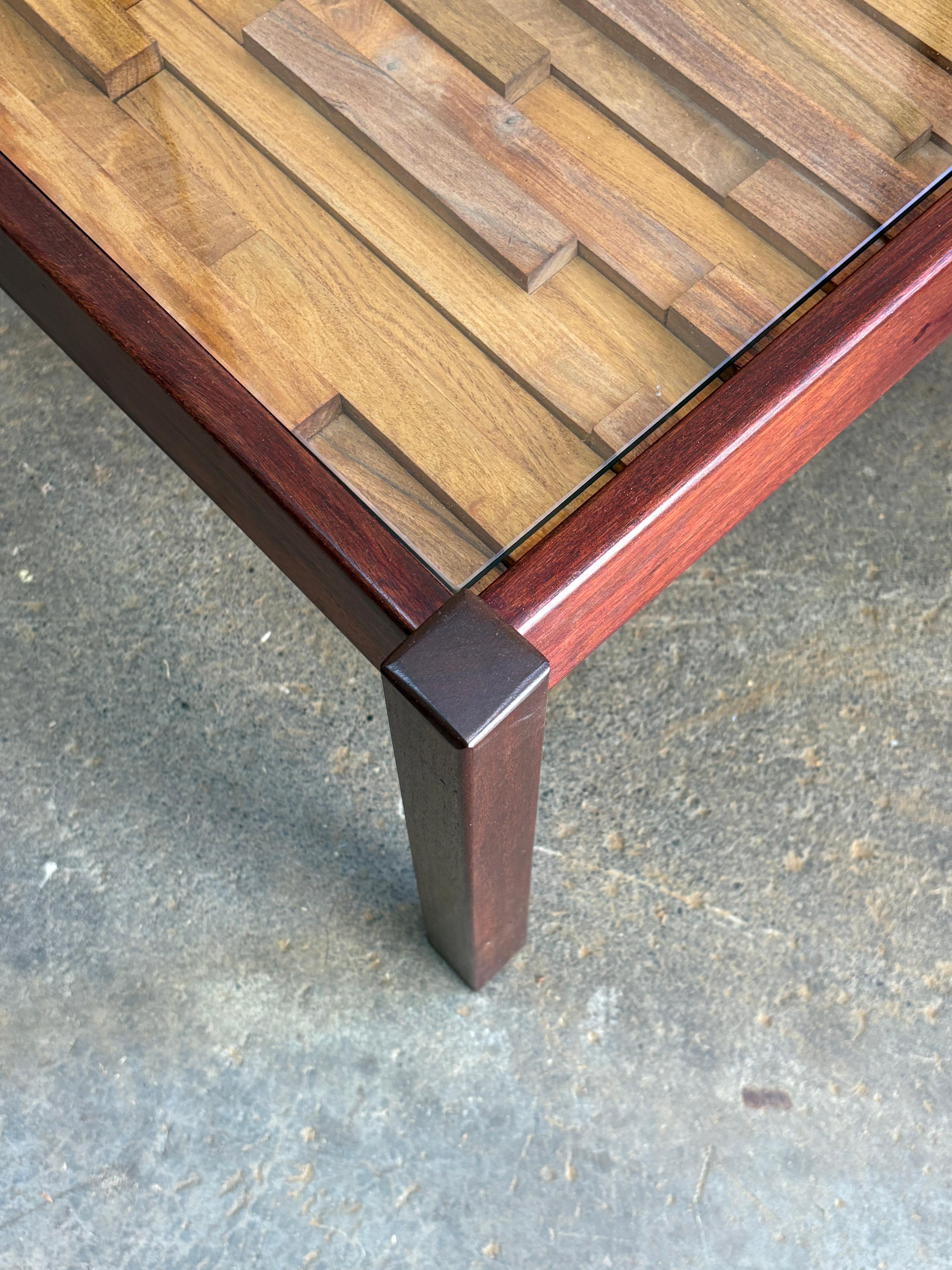 Wood Pair of 1970s Brazilian Hardwood Side  End Tables by Percival Lafer For Sale