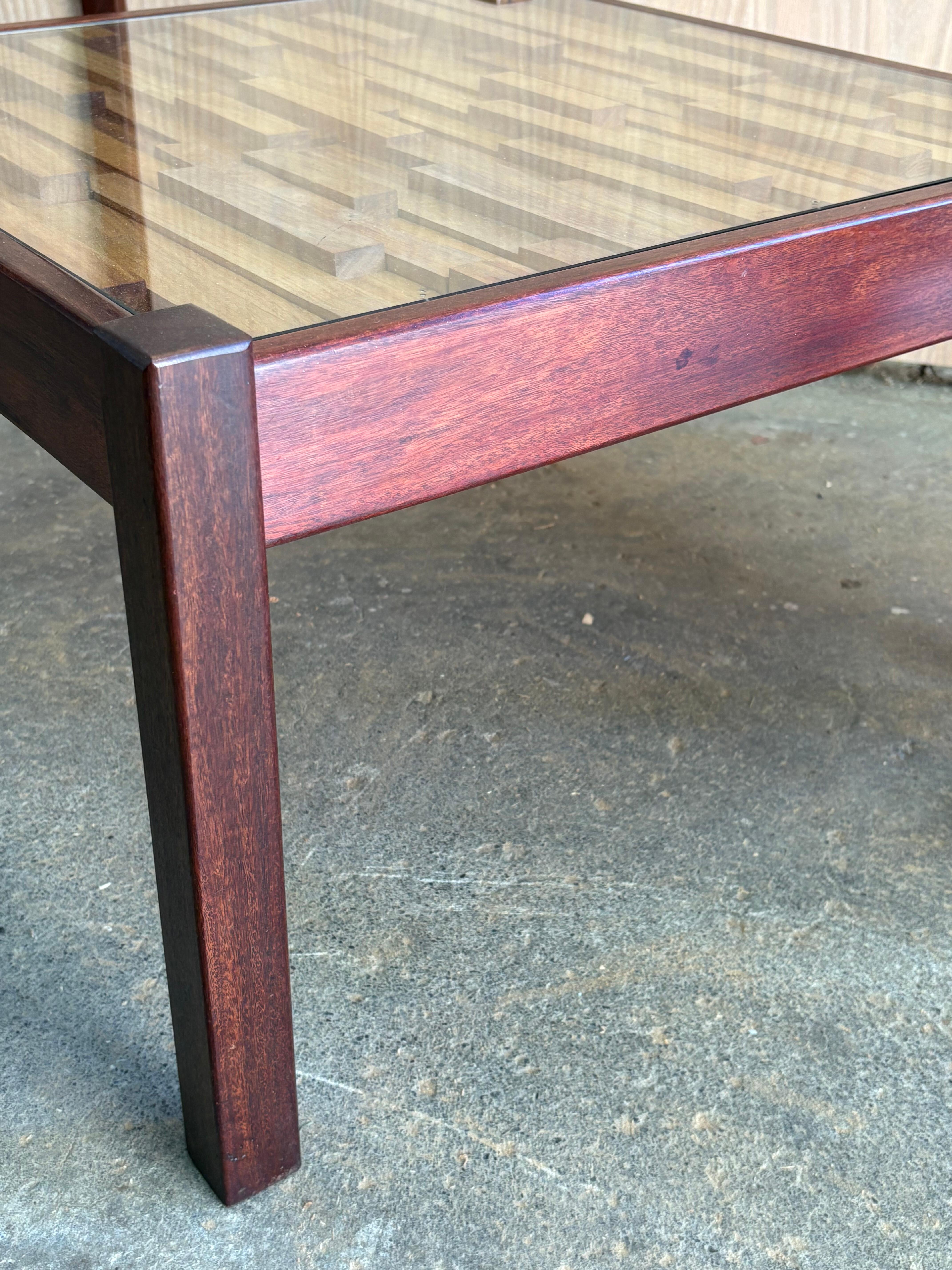 Pair of 1970s Brazilian Hardwood Side  End Tables by Percival Lafer For Sale 1