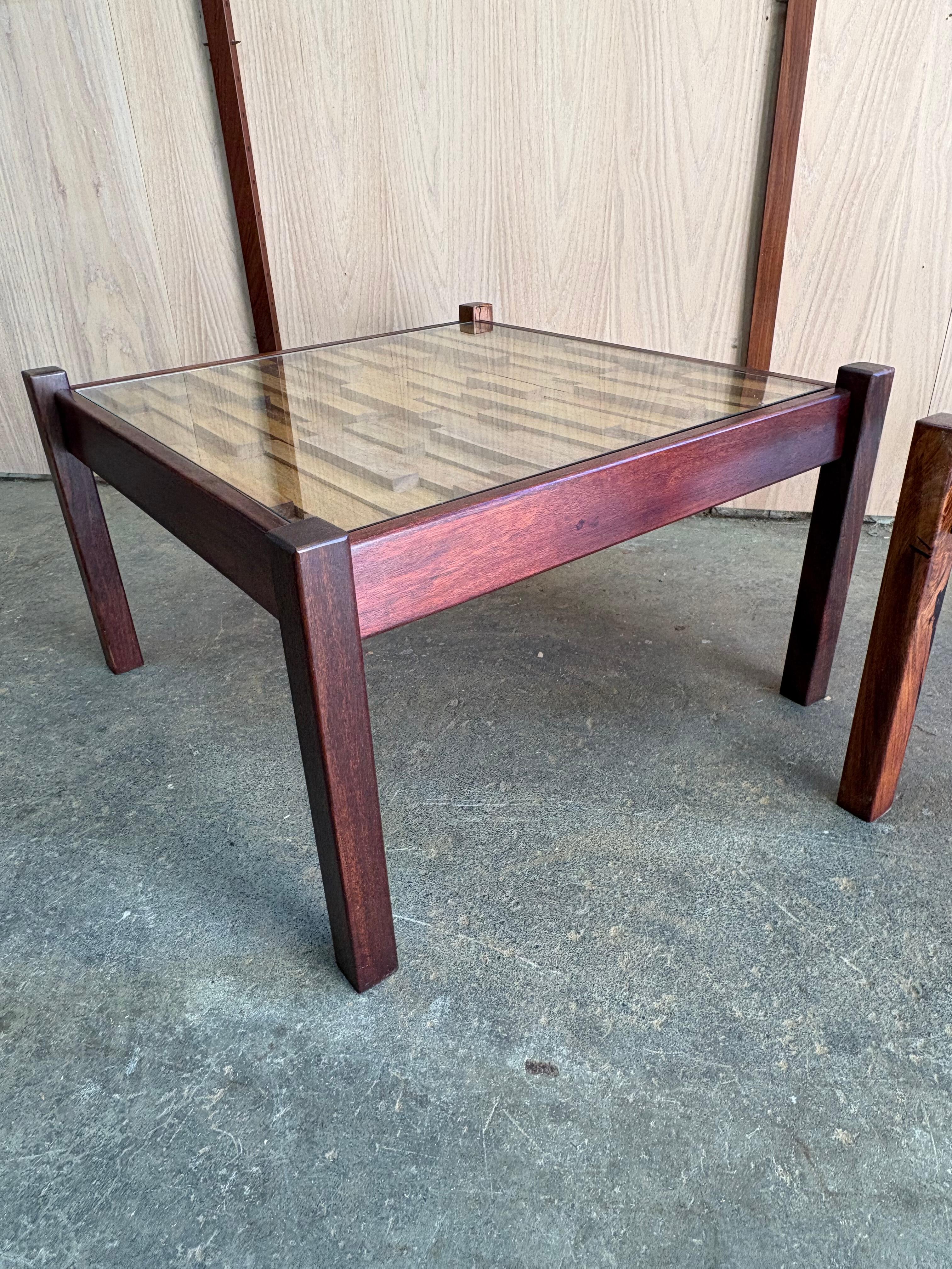 Pair of 1970s Brazilian Hardwood Side  End Tables by Percival Lafer For Sale 2