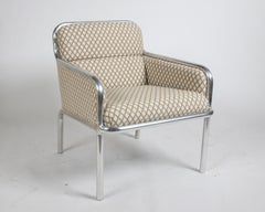 Pareja de sillas de los años 70 - Brian Palmer - Diseñadas para Baker Armazones tubulares de aluminio