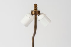 Pair of 1970s Bronze and Agates Lamps in the Style of Willy Daro