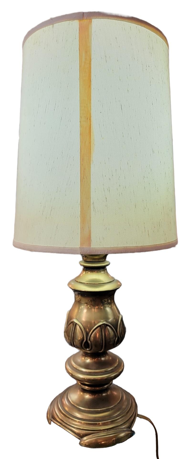 Pair of 1970s Bronze Table Lamps In Good Condition For Sale In Pasadena, CA