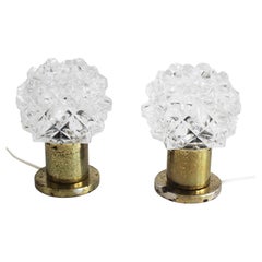 Pair of 1970's Brutalist Table Lamps nicknamed "the Crystals" by Kamenicky Senov