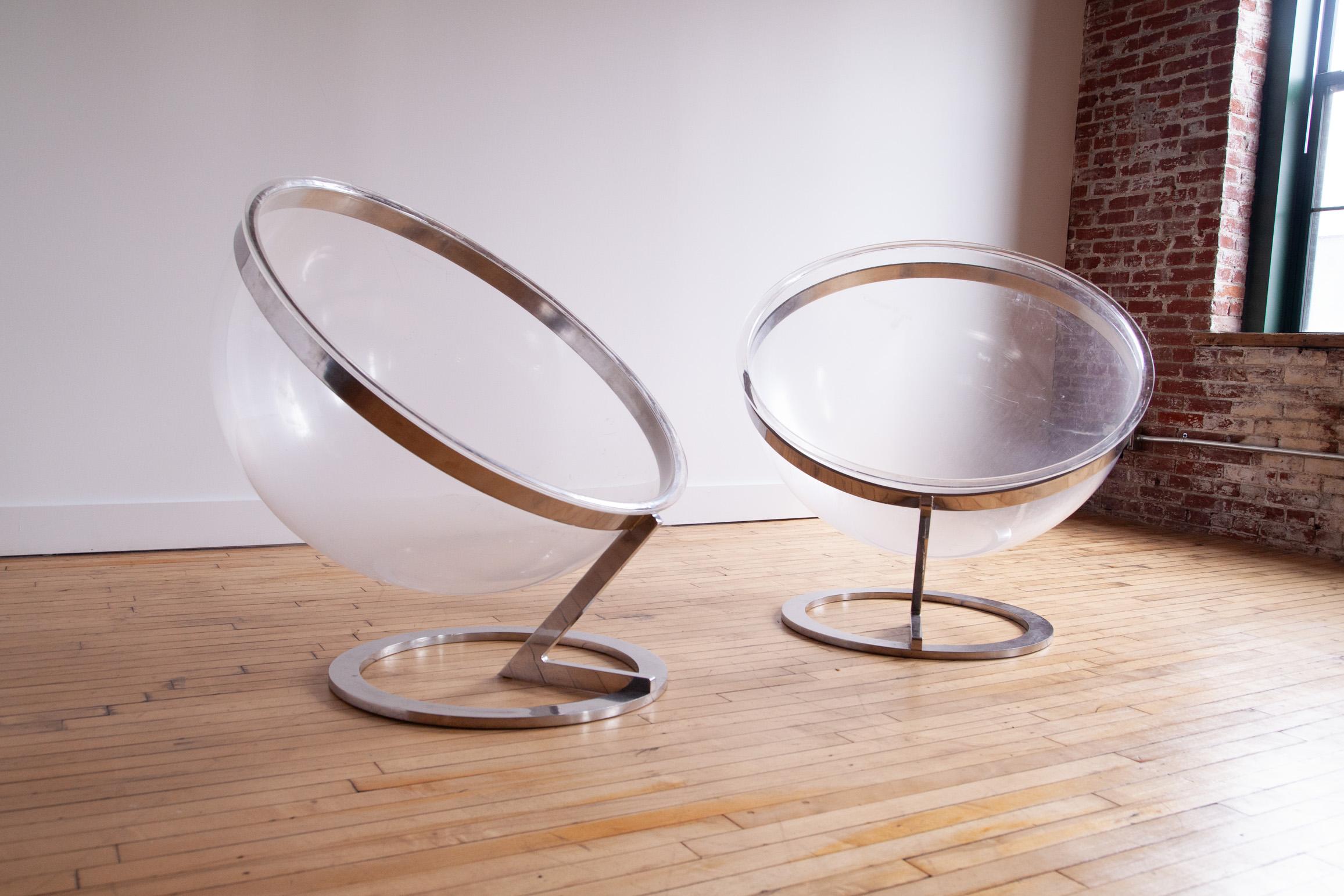 Paire de chaises bulle des années 1970 à la manière de Christian Daninos en vente 2