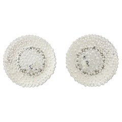 Pair of 1970
s Bubble Glass Wall / Ceiling Lights.