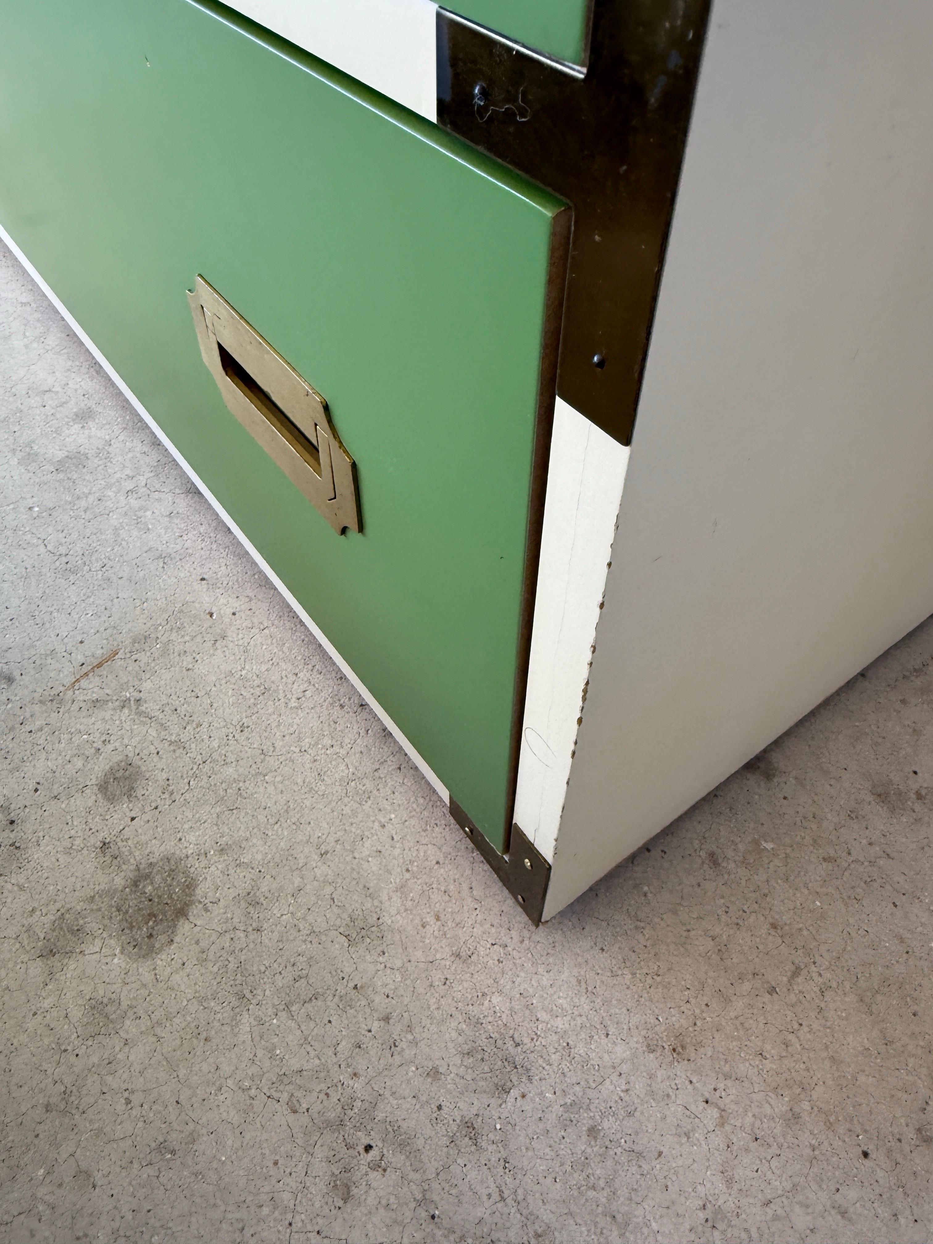 Pair of 1970's Campaign Bachelor chests-