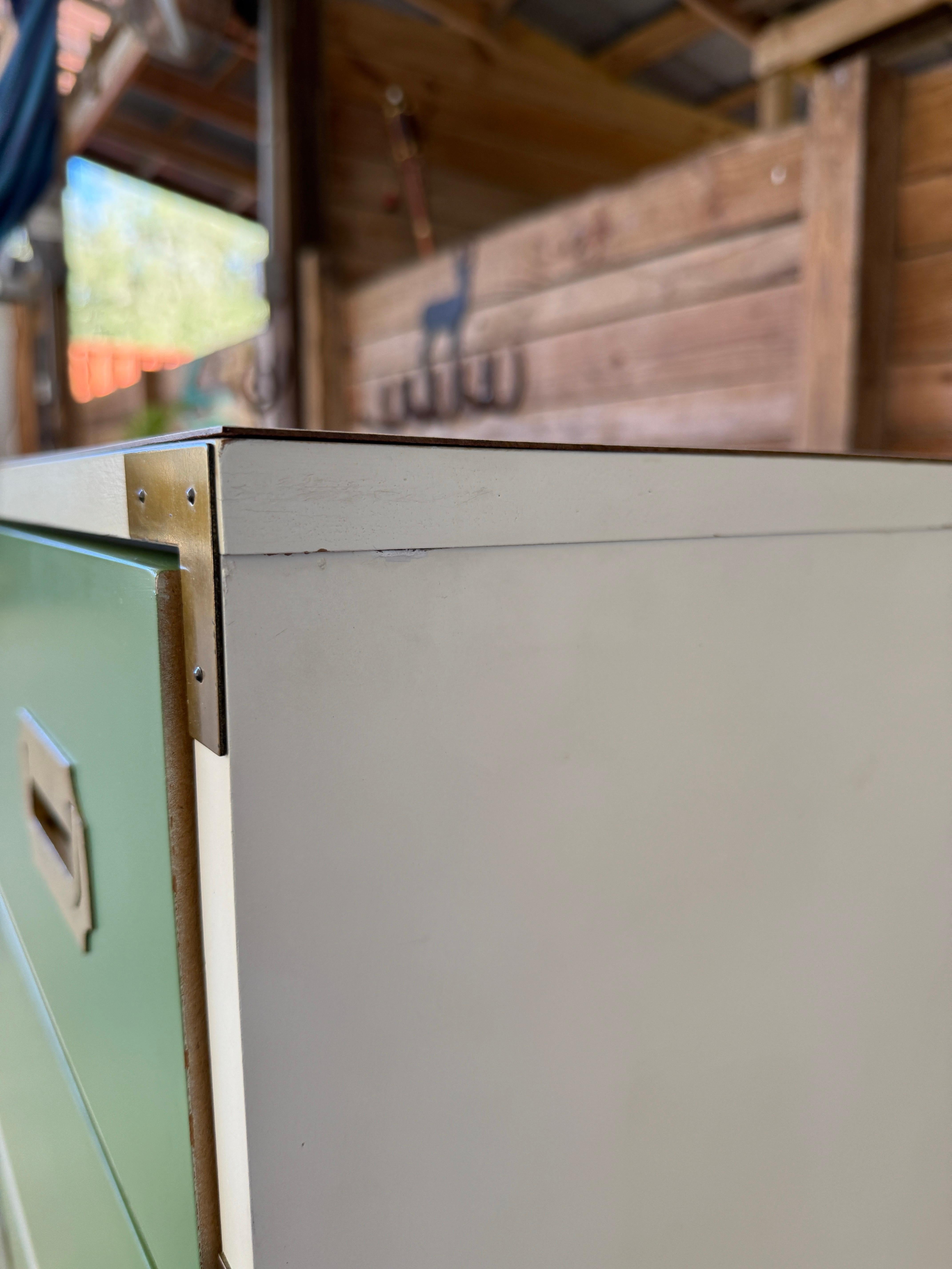 Pair of 1970's Campaign Bachelor chests-