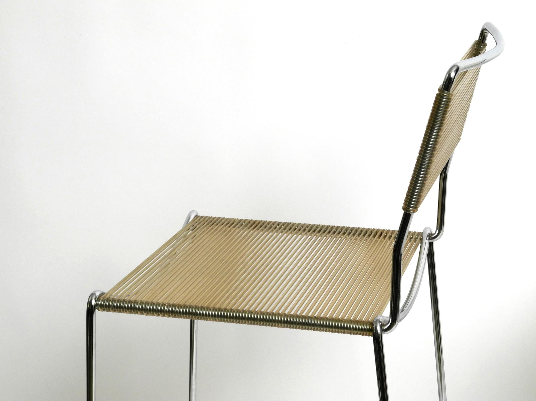 Pair of 1970s chrome spaghetti bar stools by Giandomenico Belotti for Alias 8