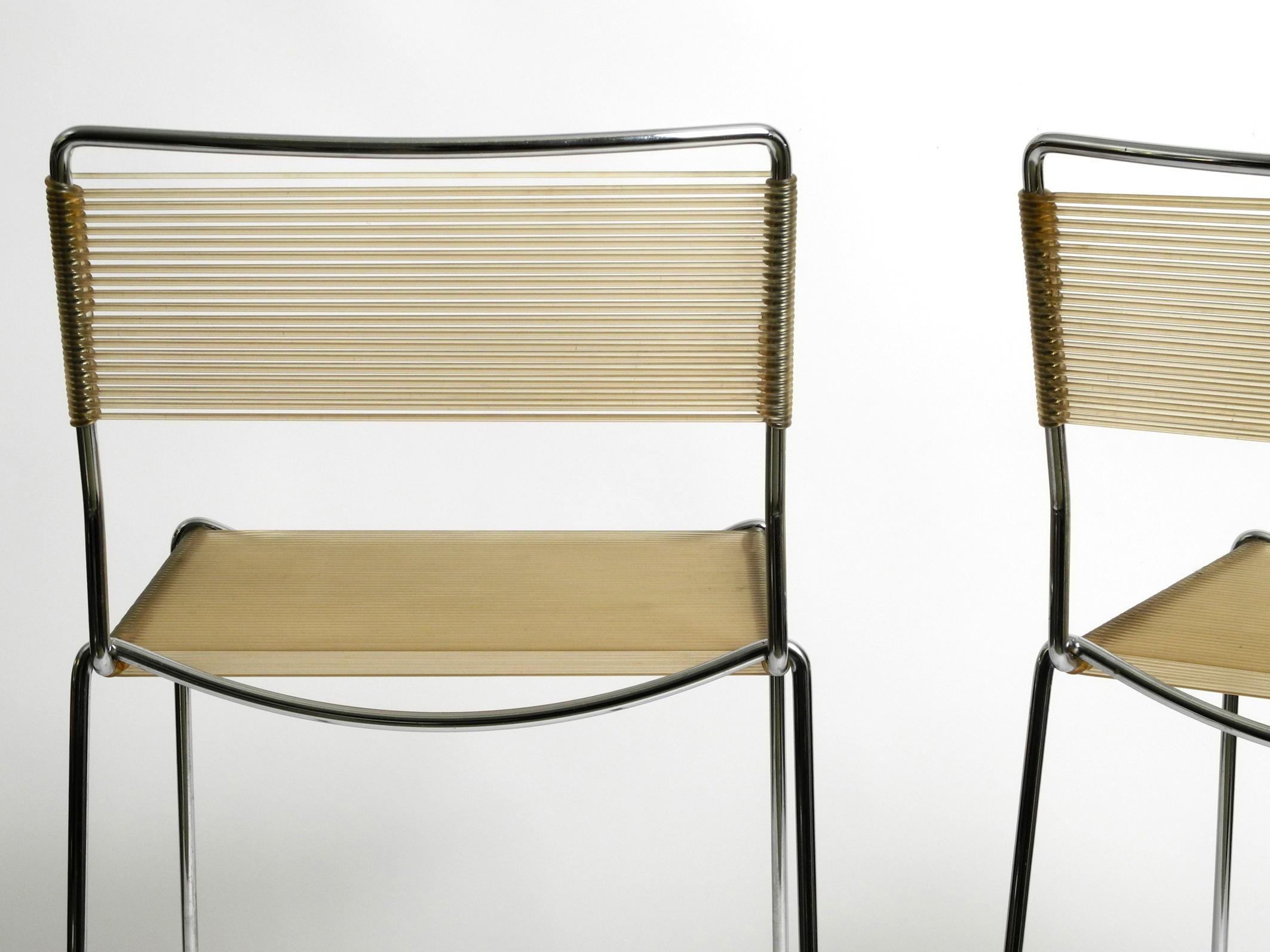Pair of 1970s chrome spaghetti bar stools by Giandomenico Belotti for Alias 10