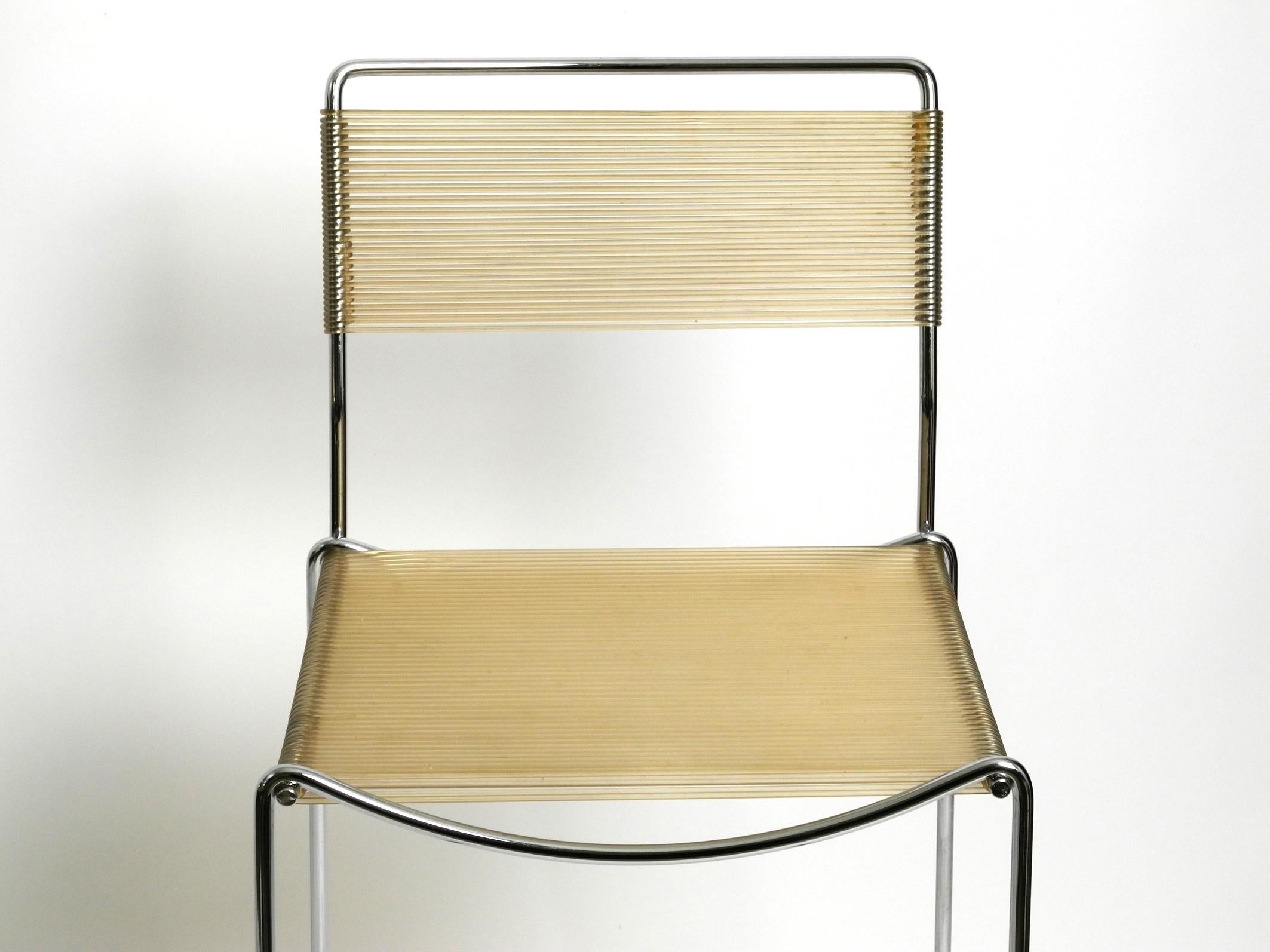 Pair of 1970s chrome spaghetti bar stools by Giandomenico Belotti for Alias In Good Condition In München, DE