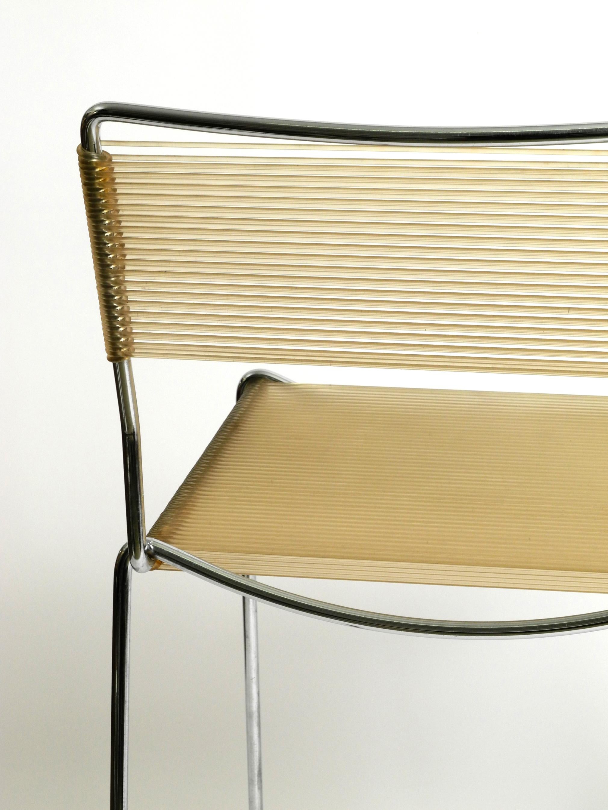 Late 20th Century Pair of 1970s chrome spaghetti bar stools by Giandomenico Belotti for Alias