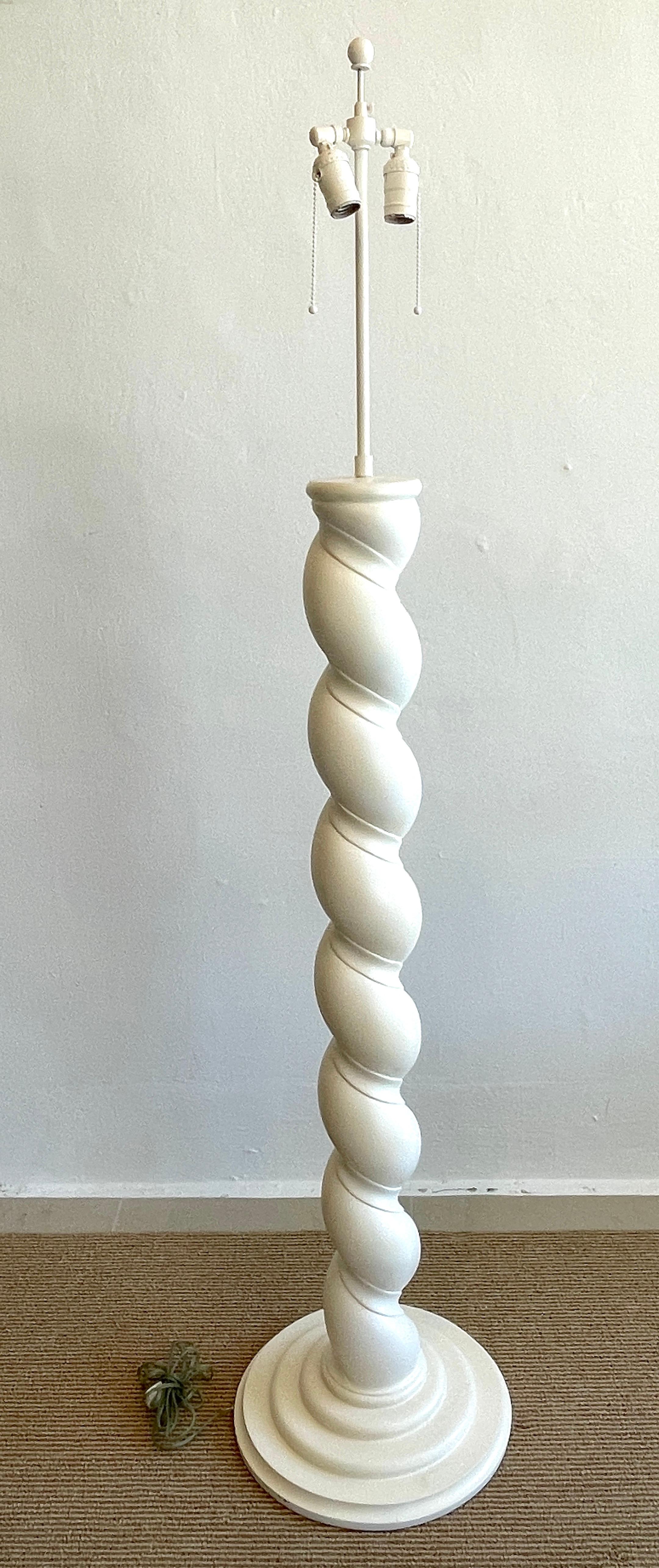 20th Century Pair of 1970s Column Plaster Column Lamps, in the Style of Micheal Taylor