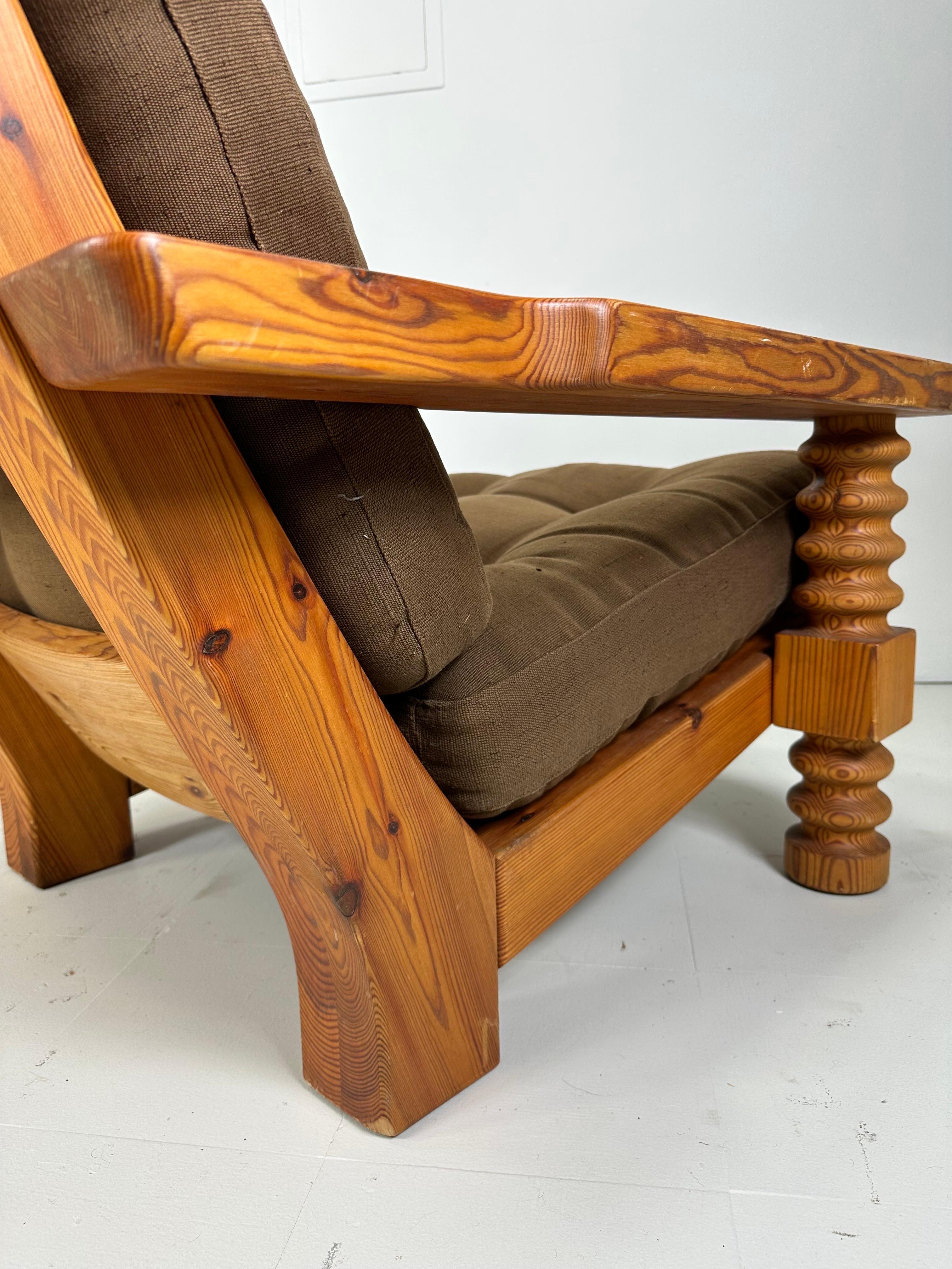 Pair of 1970’s Danish Pine Lounge Chairs  2