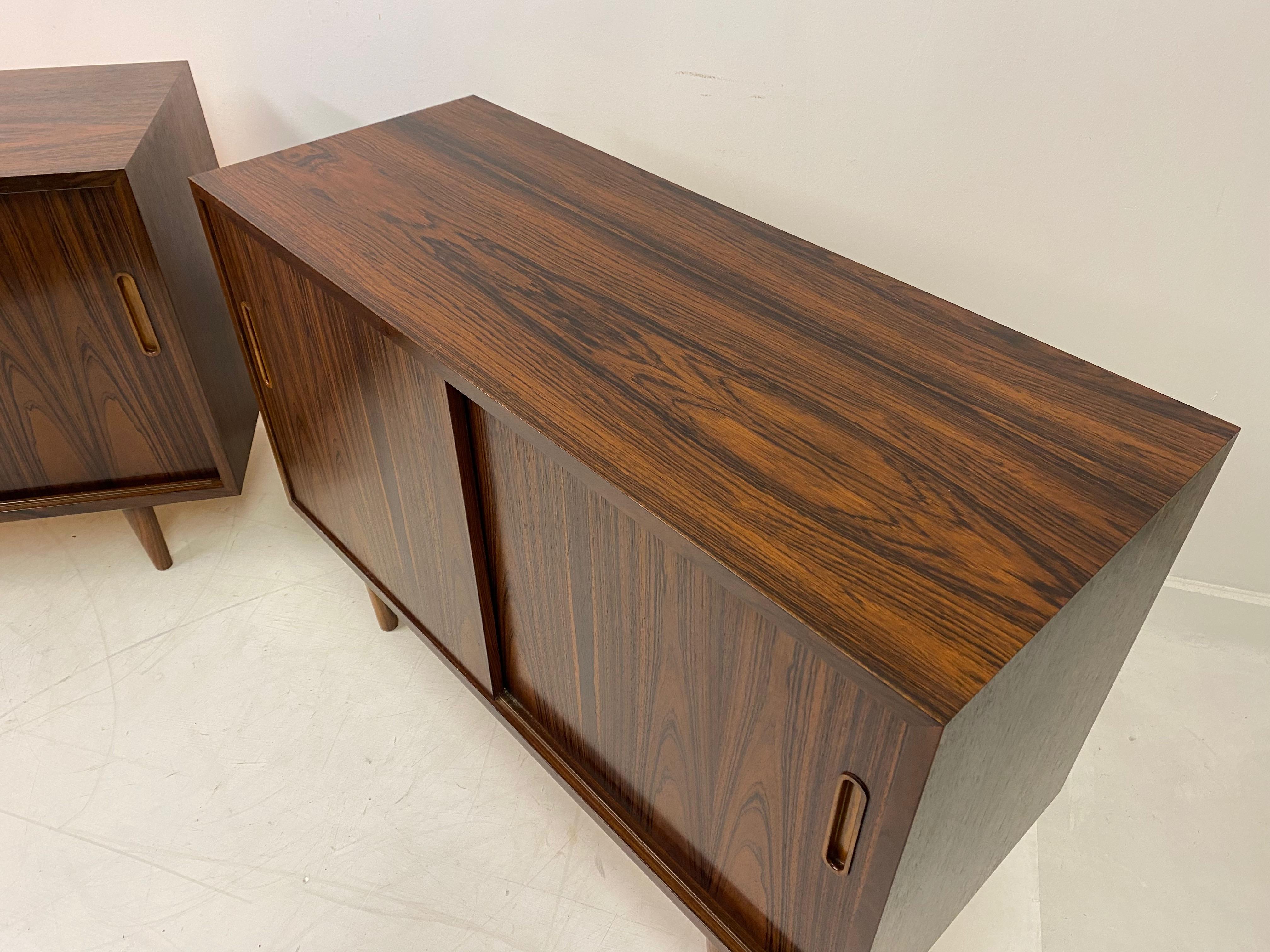 Pair of 1970s Danish Rosewood Cabinets by Poul Hundevad 8