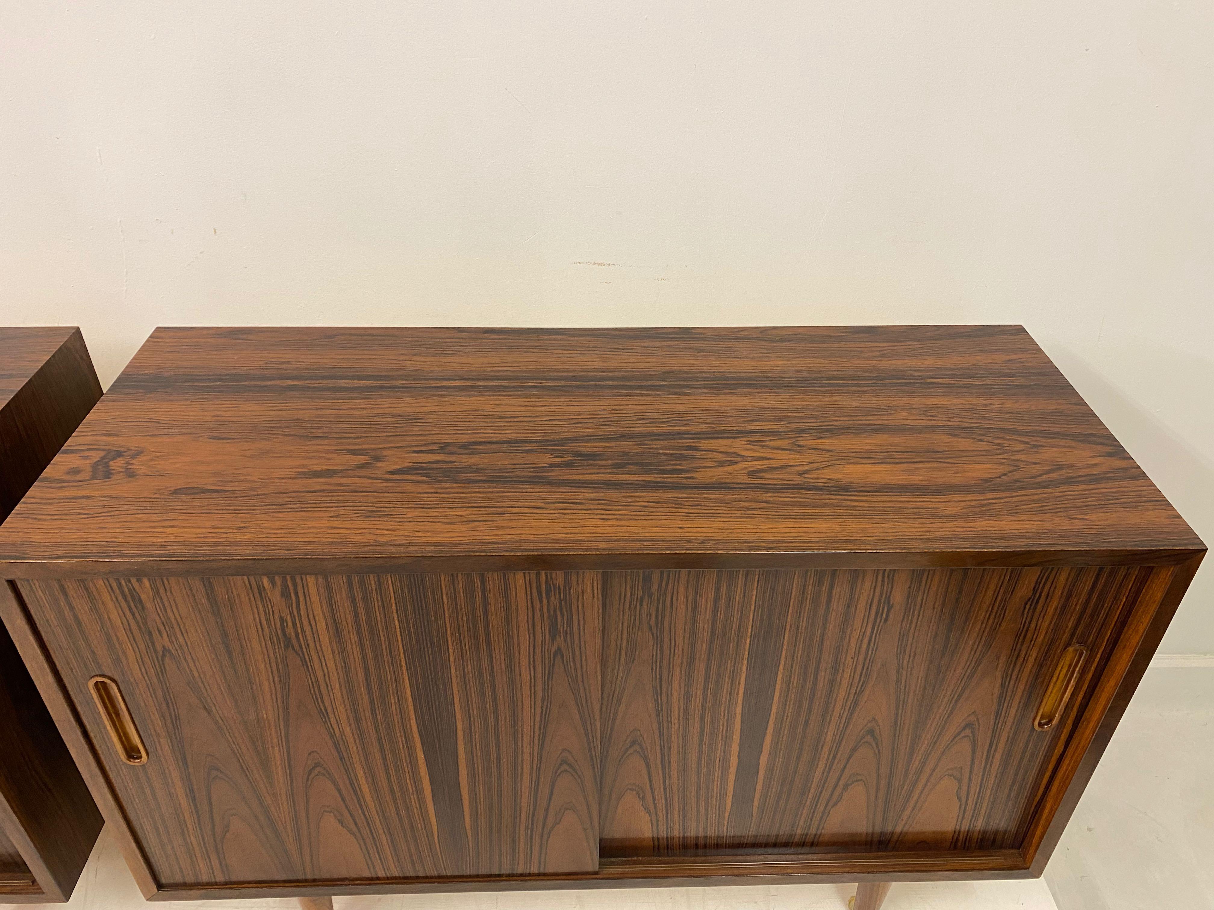 20th Century Pair of 1970s Danish Rosewood Cabinets by Poul Hundevad