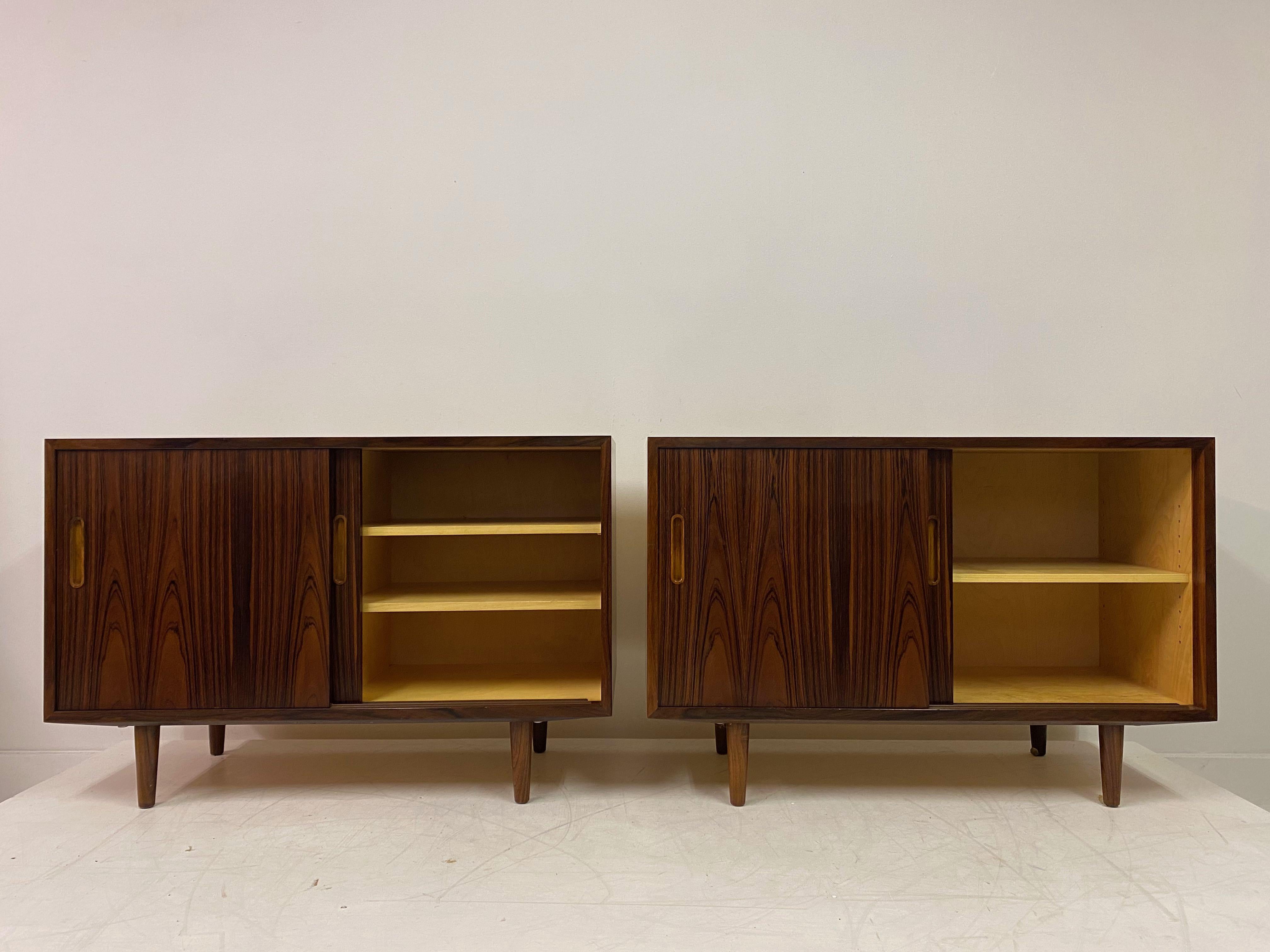 Pair of 1970s Danish Rosewood Cabinets by Poul Hundevad 2
