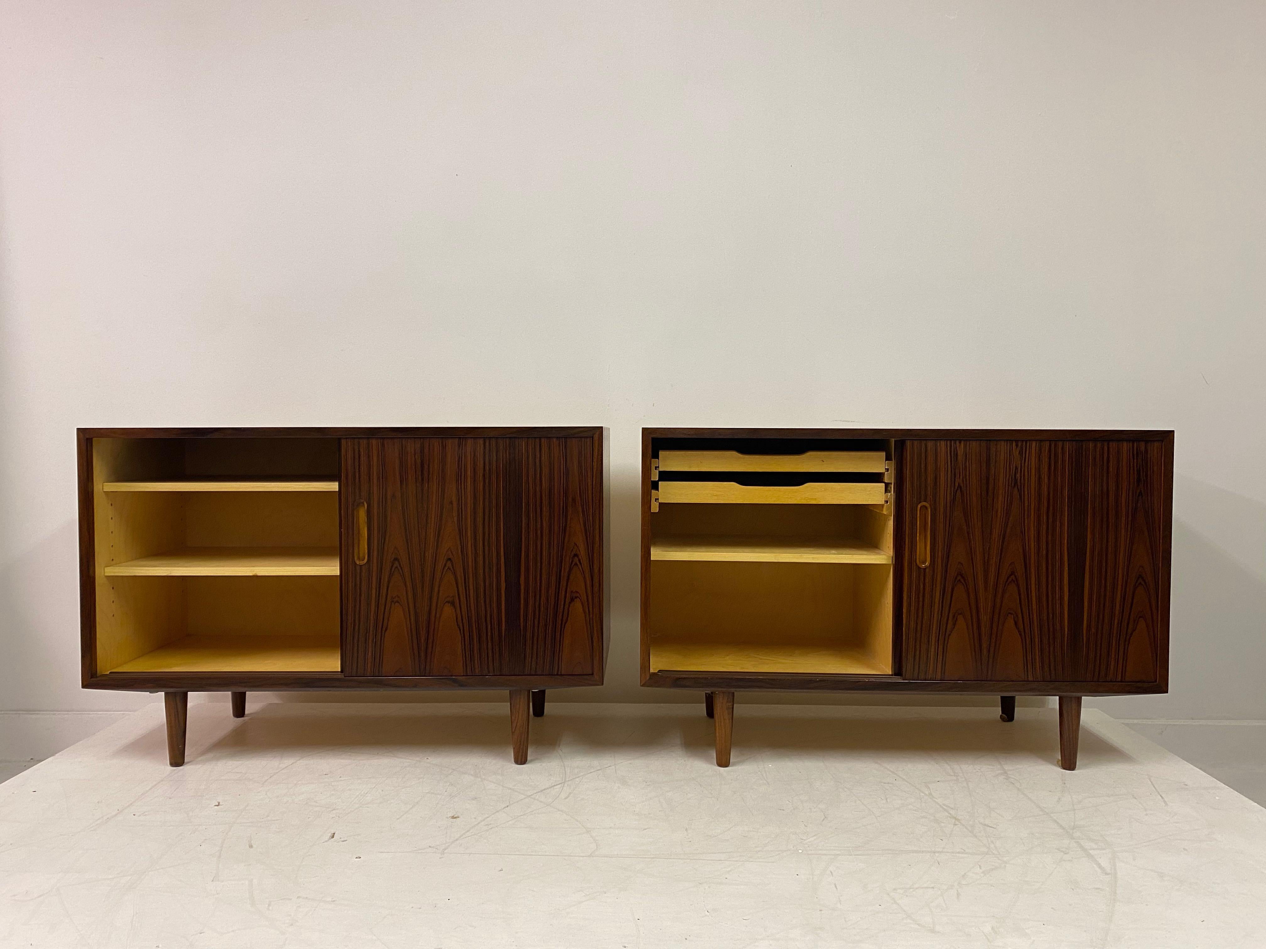 Pair of 1970s Danish Rosewood Cabinets by Poul Hundevad 3