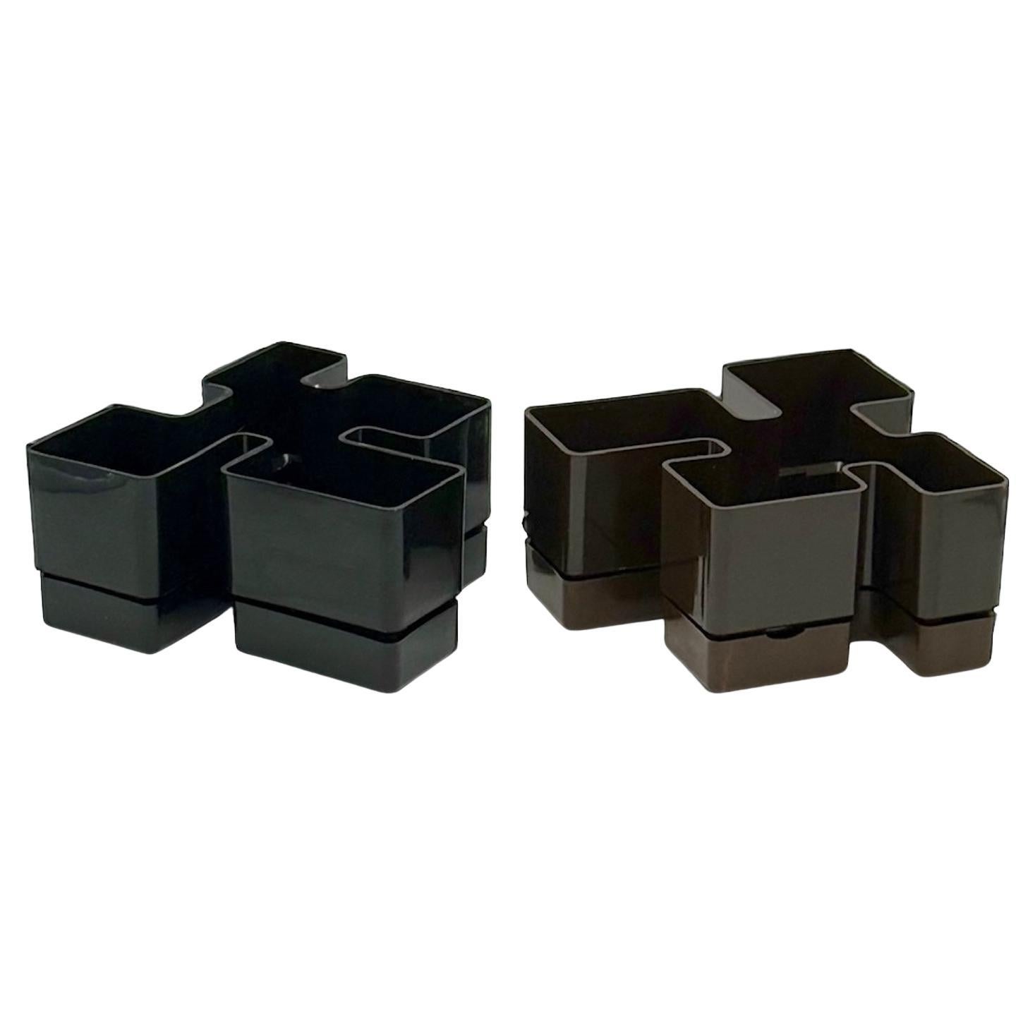 Pair of 1970s Design Modular Planters by Micheal McCann for Vastill Italy