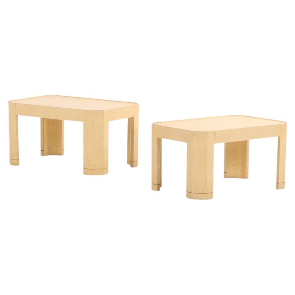 Pair of 1970s End Tables in the Style of Karl Springer