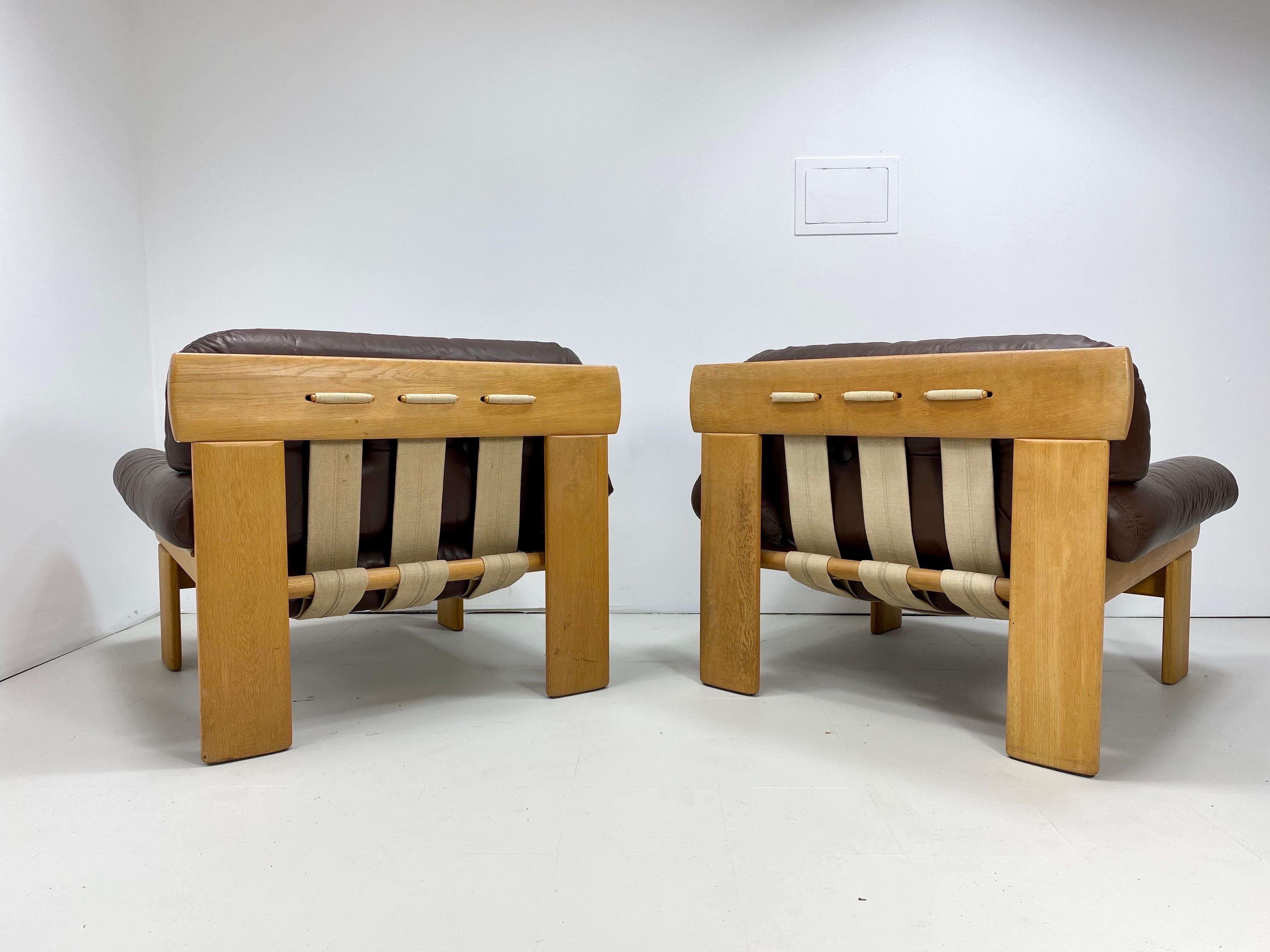 Scandinavian Modern Pair of 1970s Esko Pajamies Lounge Chairs For Sale