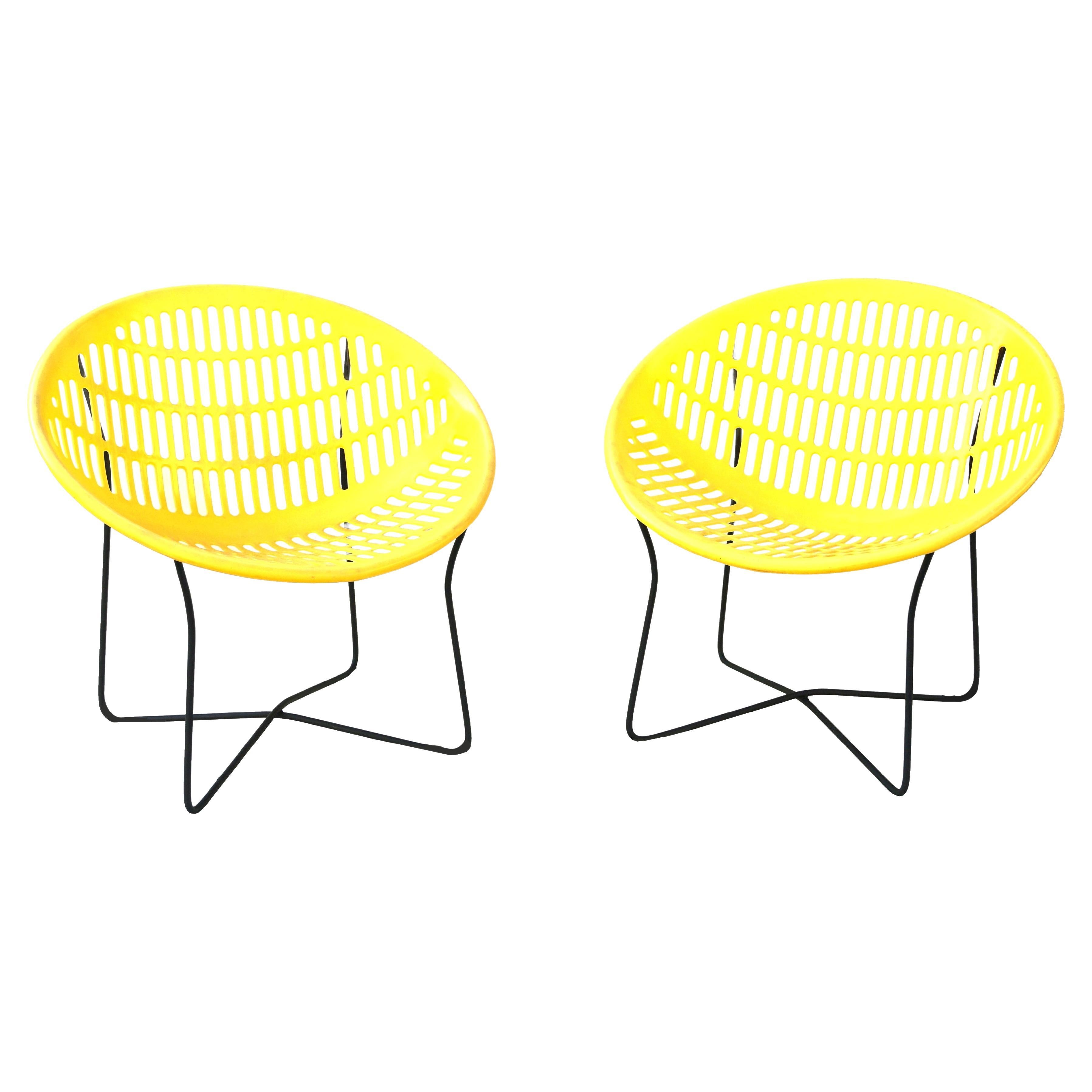 Pair of 1970's Fabio Fabiano & Michelange Panzini Motel Solair Outdoor Chairs For Sale