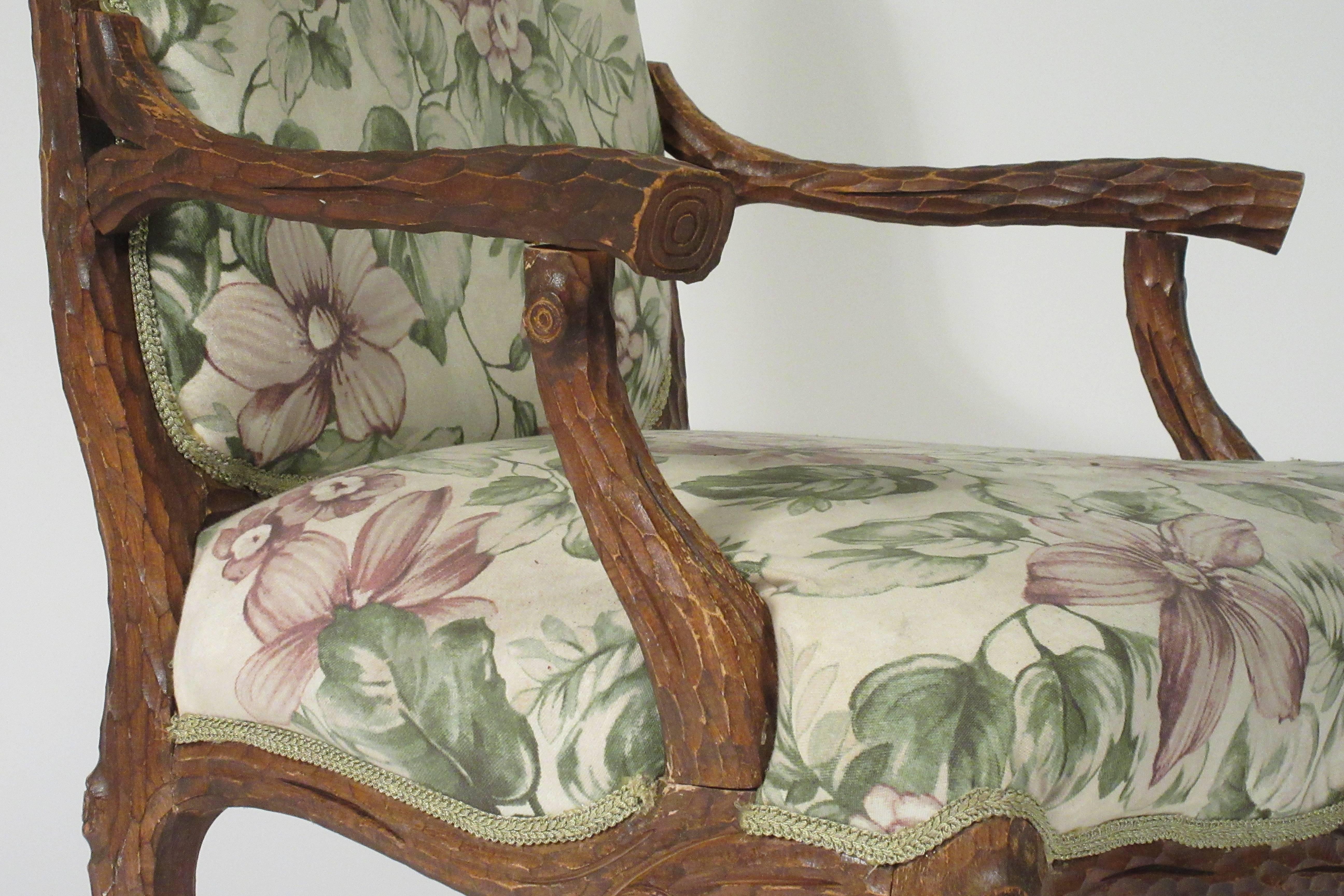 Pair of 1970s Faux Bois Armchairs 4