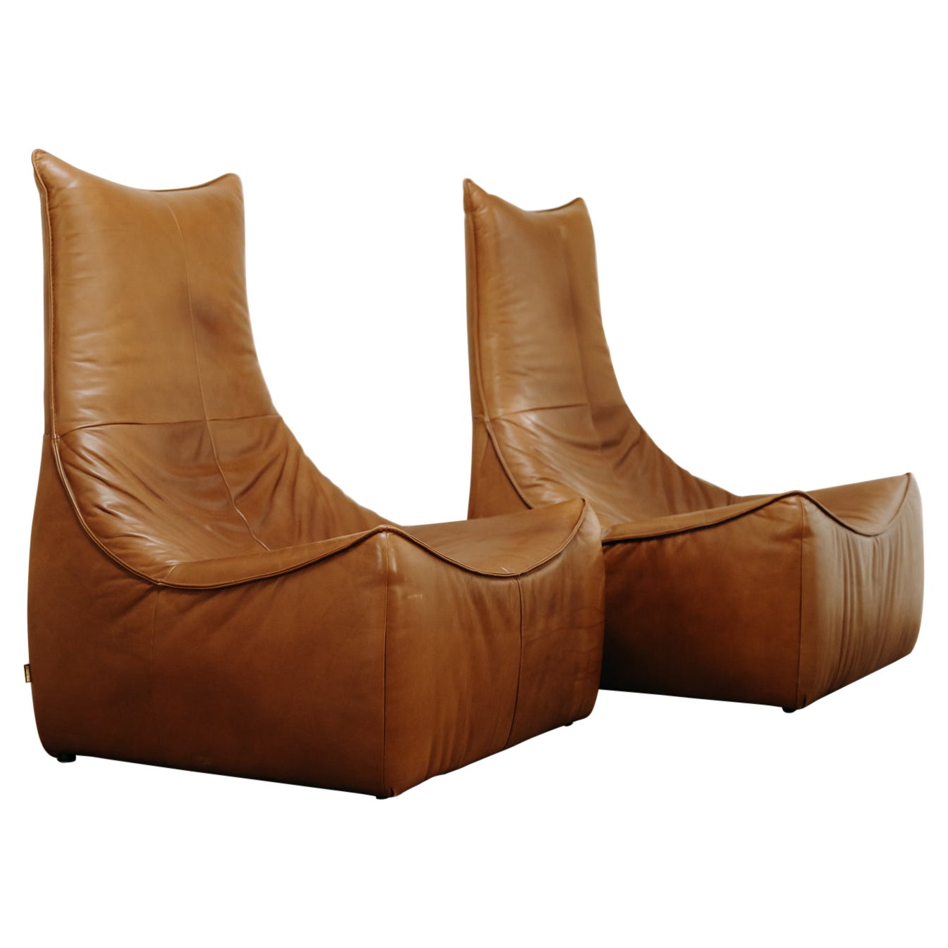pair of 1970's Gerard Van den Berg "the Rock" lounge chairs ... For Sale