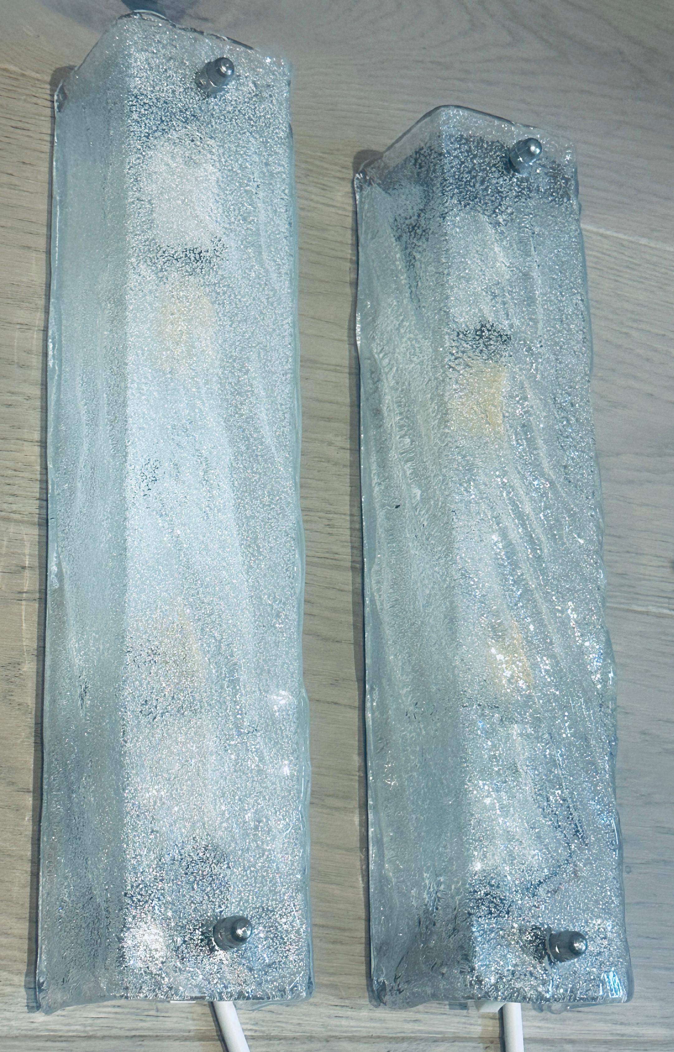 Pareja de apliques alemanes de cristal esmerilado Kaiser Leuchten de los años 70 en venta 4