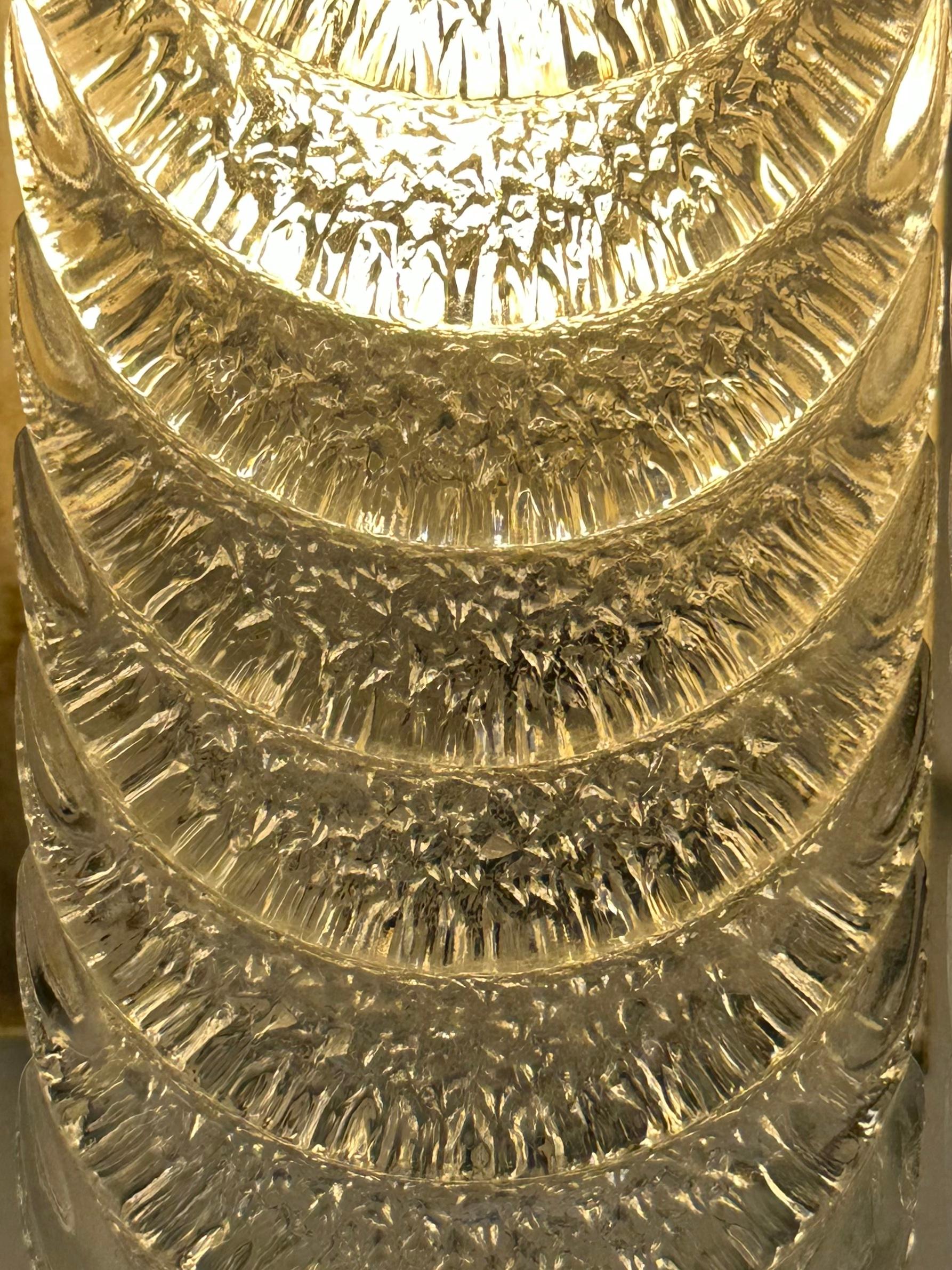 Coppia di applique o lampade da parete in vetro di Murano e ottone Kaiser Leuchten degli anni '70 in vendita 10