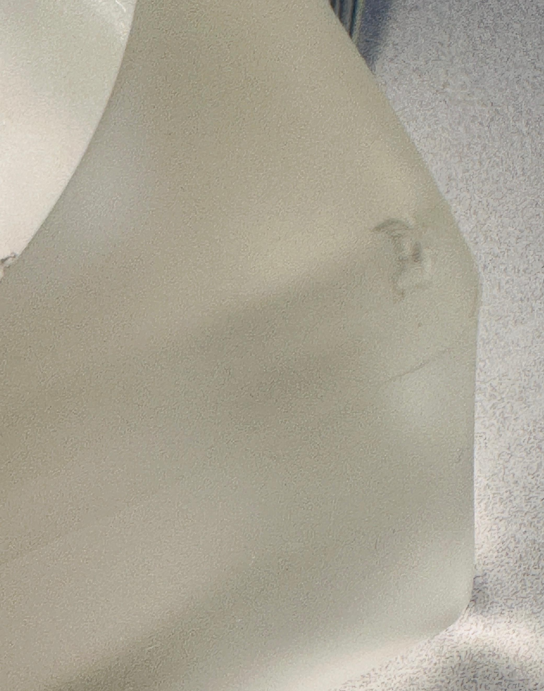 Paire de lampes de table en verre cubique dépoli diffus des années 1970 de Peill & Putzler en vente 1
