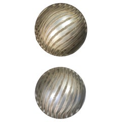Paar deutsche Peill & Putzler "Zebra" Wandleuchten oder Deckeneinbauleuchten aus den 1970er Jahren