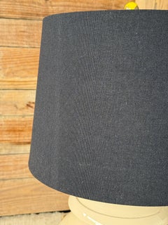 Pair of 1970s Glazed Pottery Toucan Table Lamps With Black Shades and Whimsical