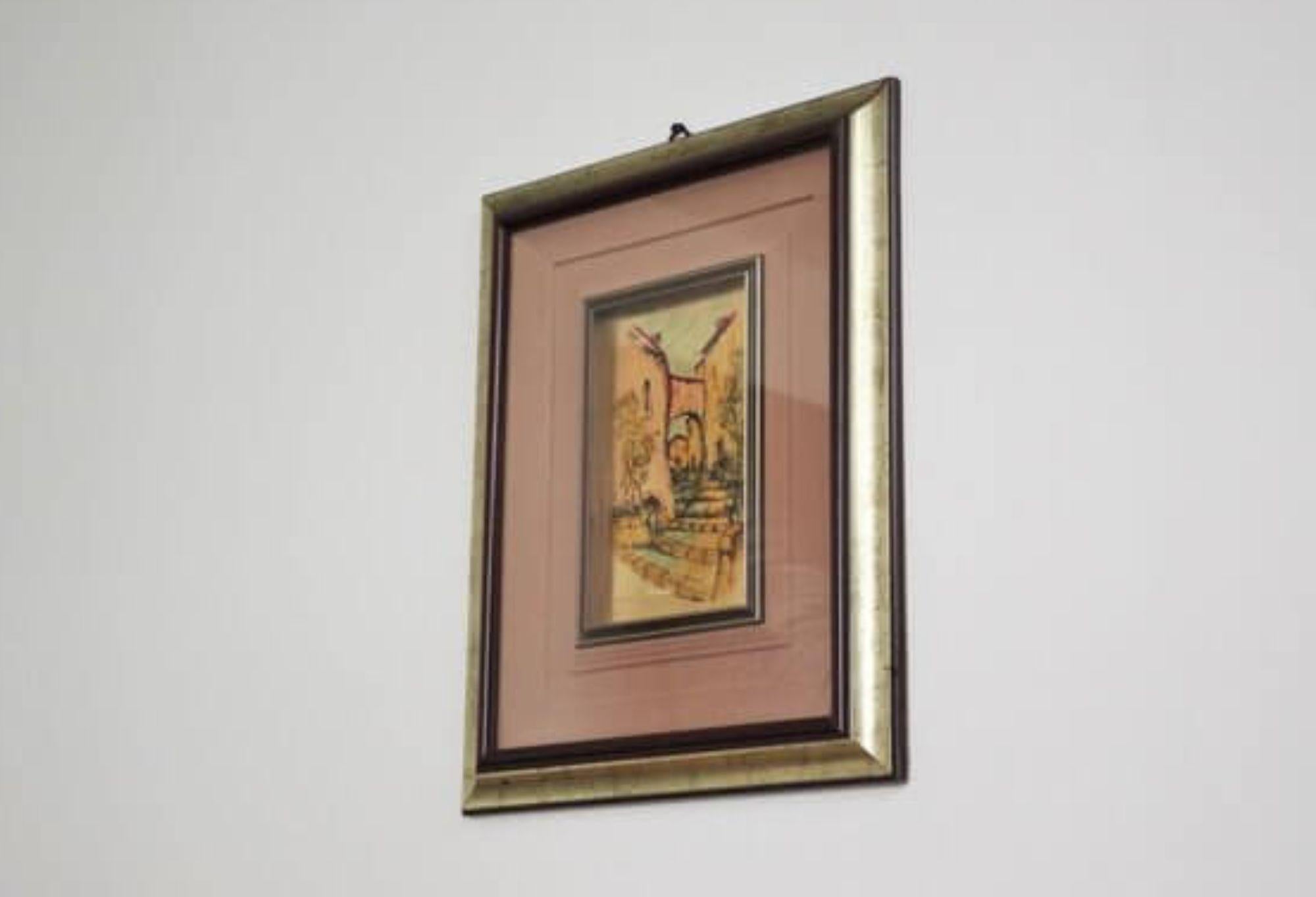 Paire de peintures à la feuille d'or des années 1970 par R. Pighetti - Italian Modern Art Masterpiec en vente 10