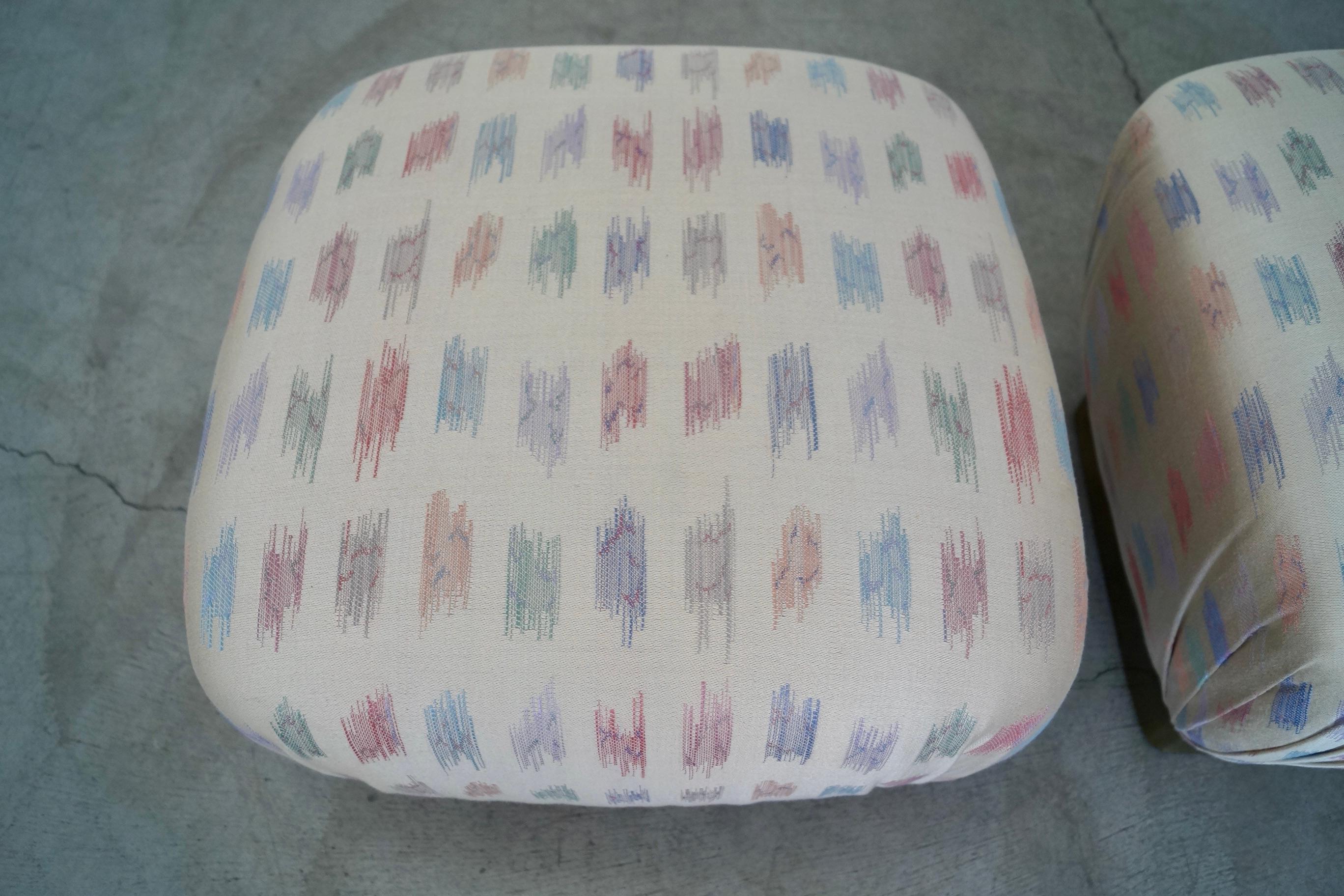 Pair of 1970's Hollywood Regency Marge Carson Poufs For Sale 8