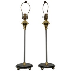 Pareja de lámparas de mesa Hollywood Regency de los años 70