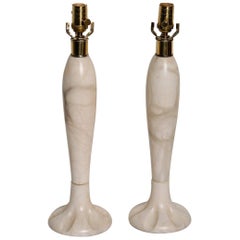 Pair of 1970s Italian Alabaster Lamps Pair of 1970s Italian Alabaster Lamps