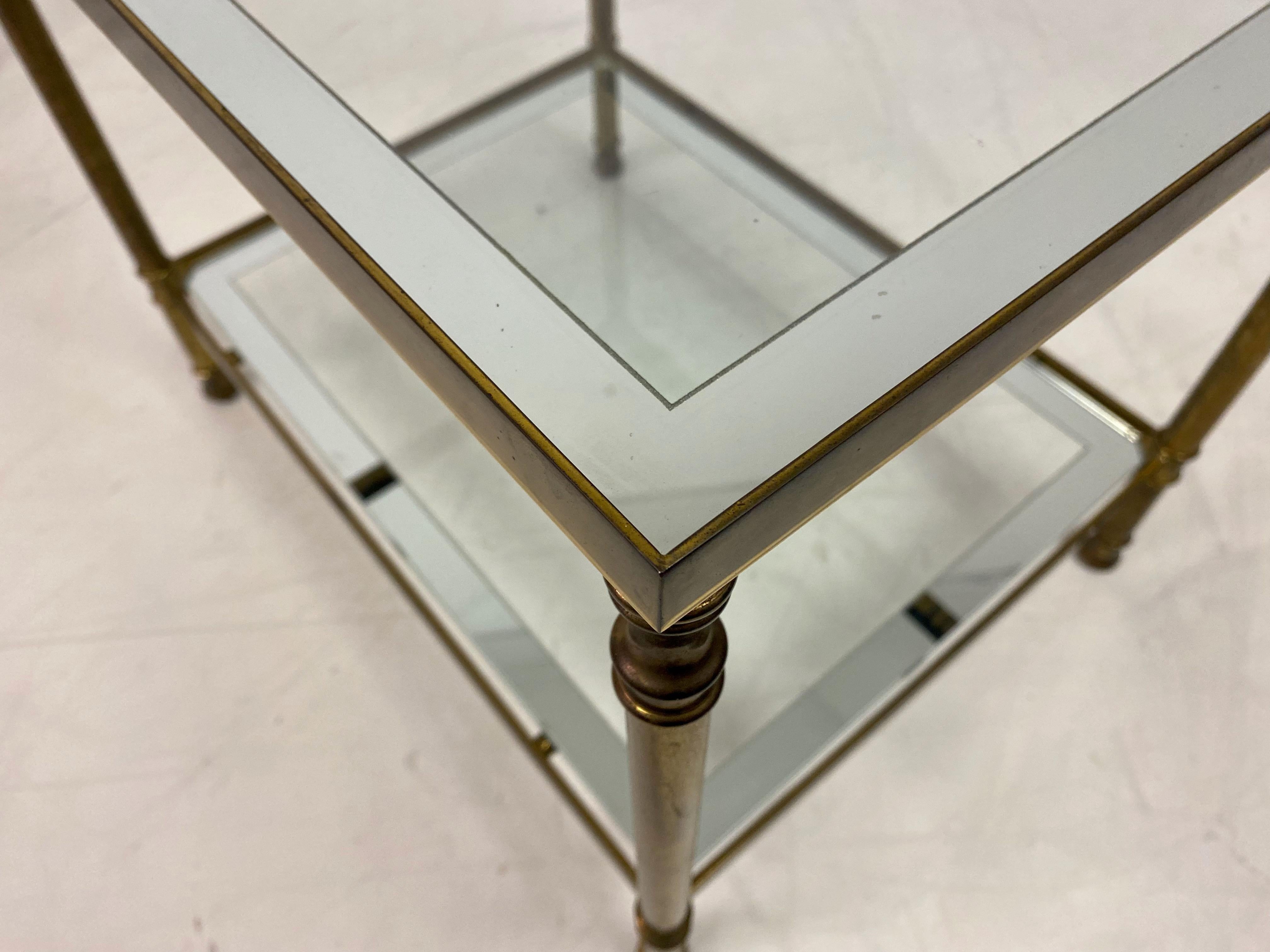 Pair of 1970s Italian Brass and Glass Side Tables 8