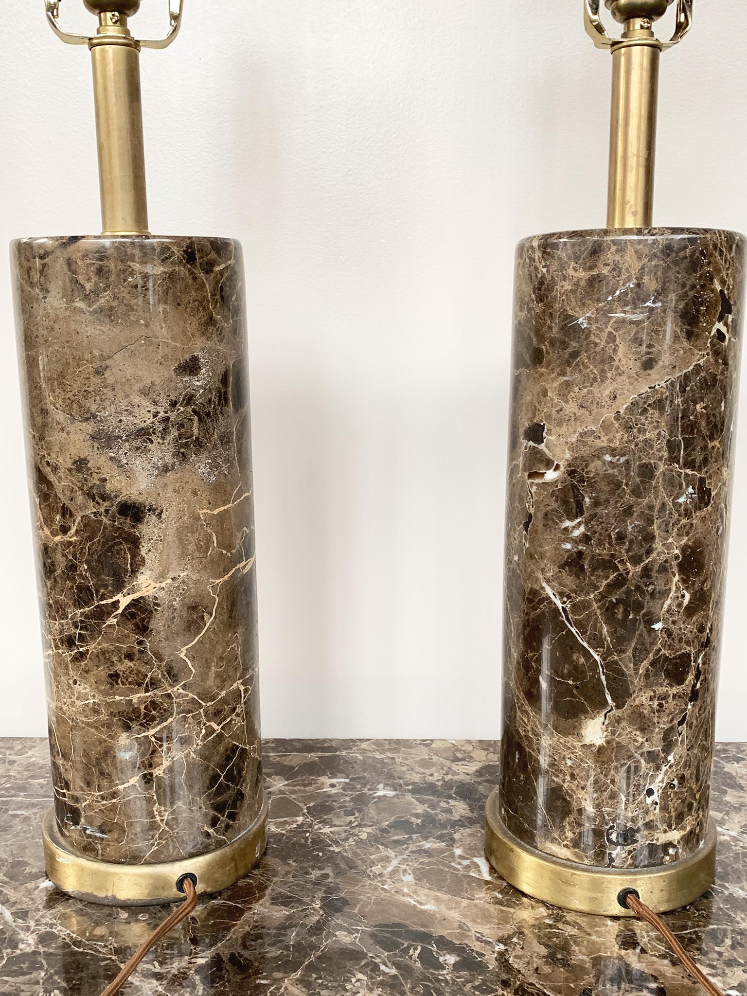 Pair of 1970s Italian Marble Table Lamps 5