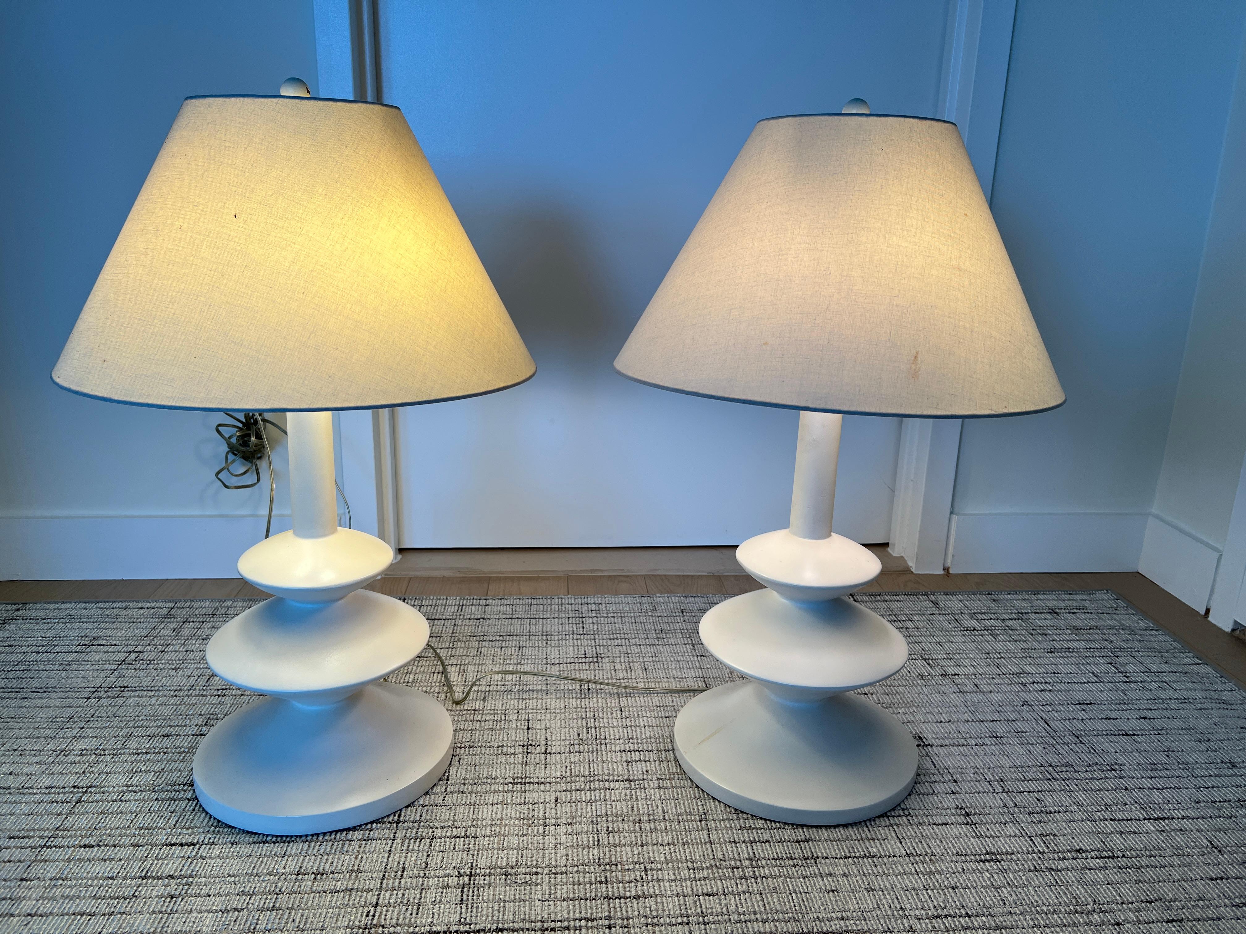 Paar Lampen im Ysl-Stil von Jacques Grange aus den 1970er Jahren nach Giacometti 1