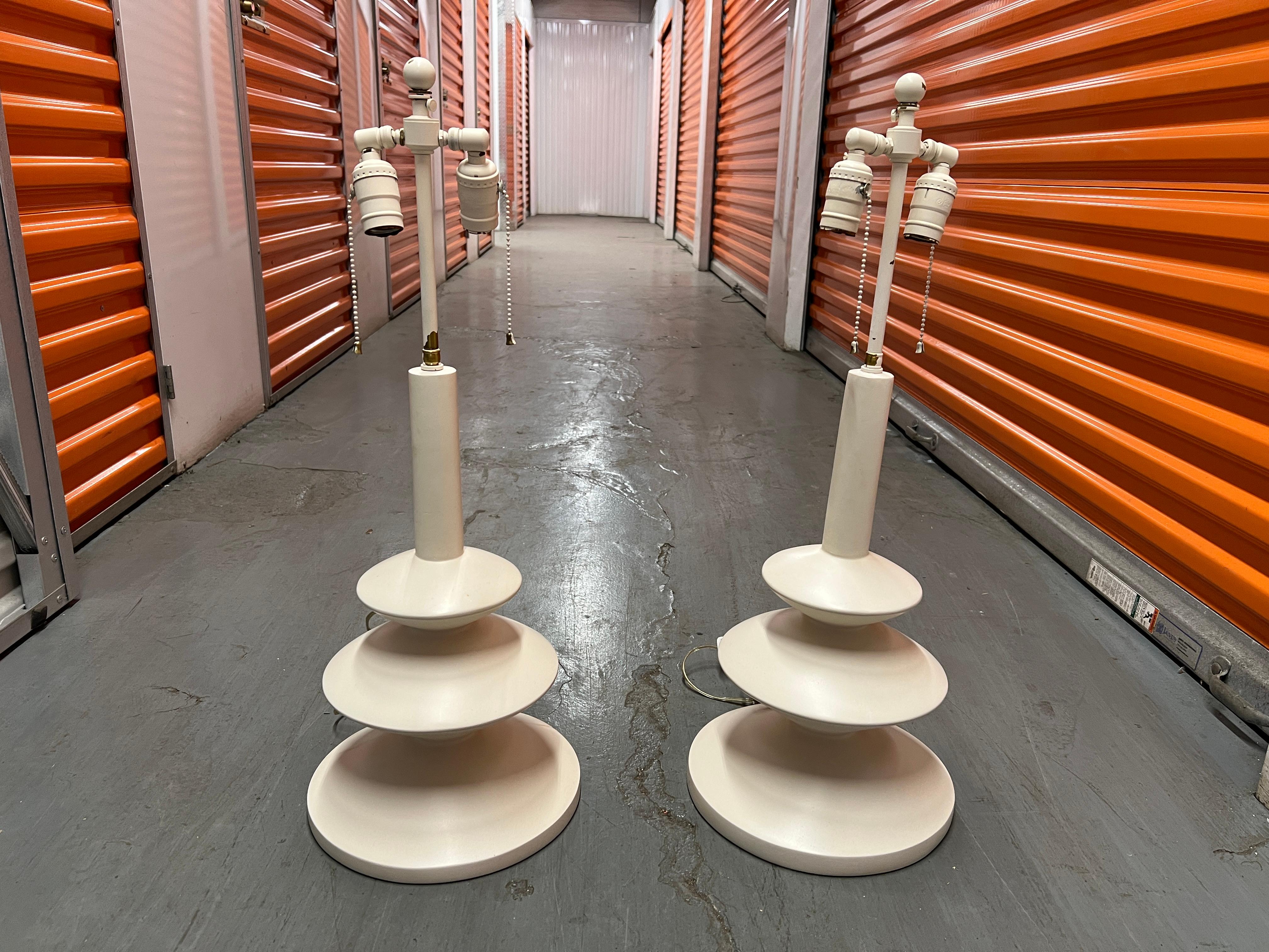 Paar Lampen im Ysl-Stil von Jacques Grange aus den 1970er Jahren nach Giacometti 12