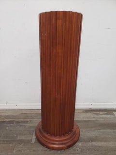 Pair of 1970s John Widdicomb Manor Fluted Column Pedestals Stands