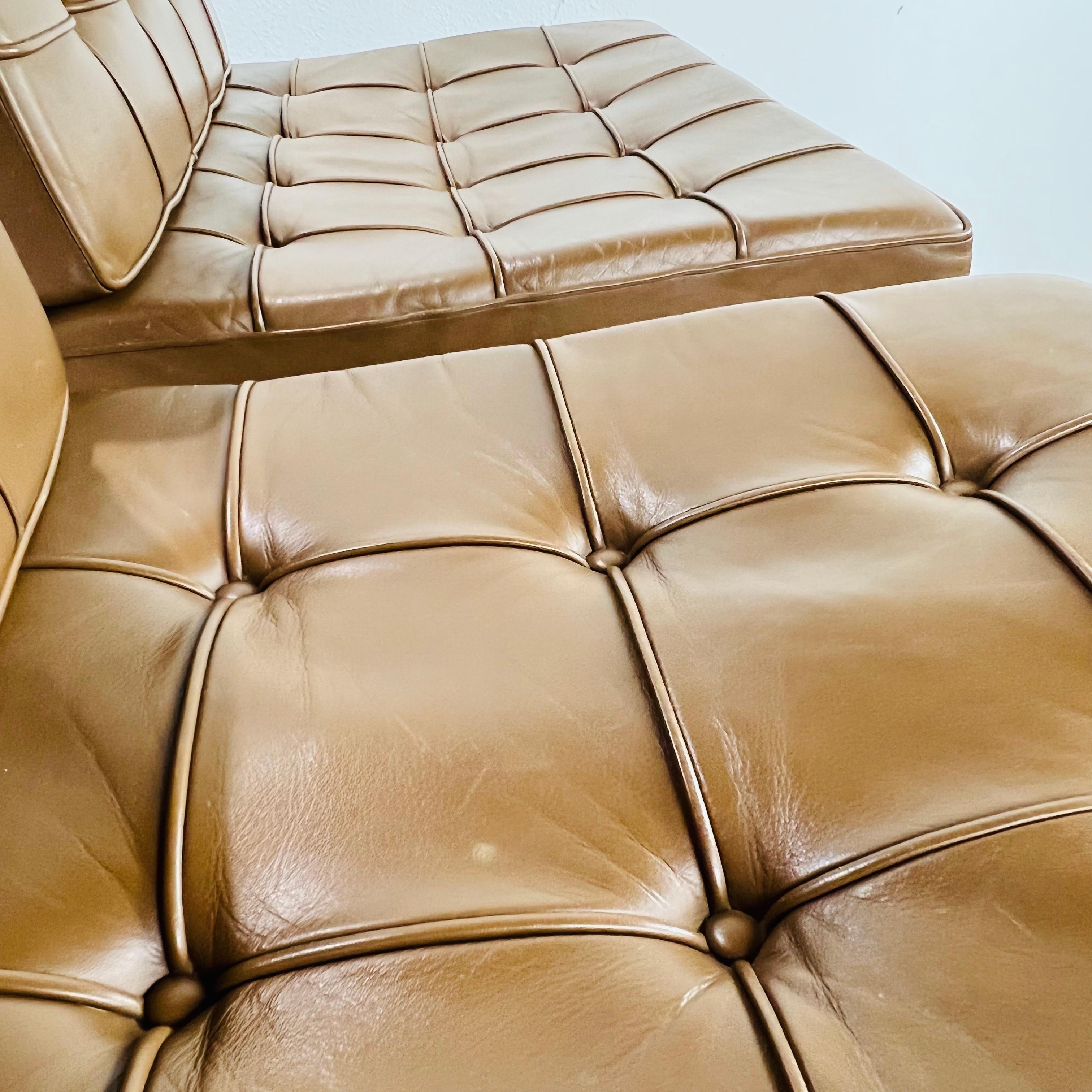 Pair of 1970's Knoll Barcelona Chairs 4