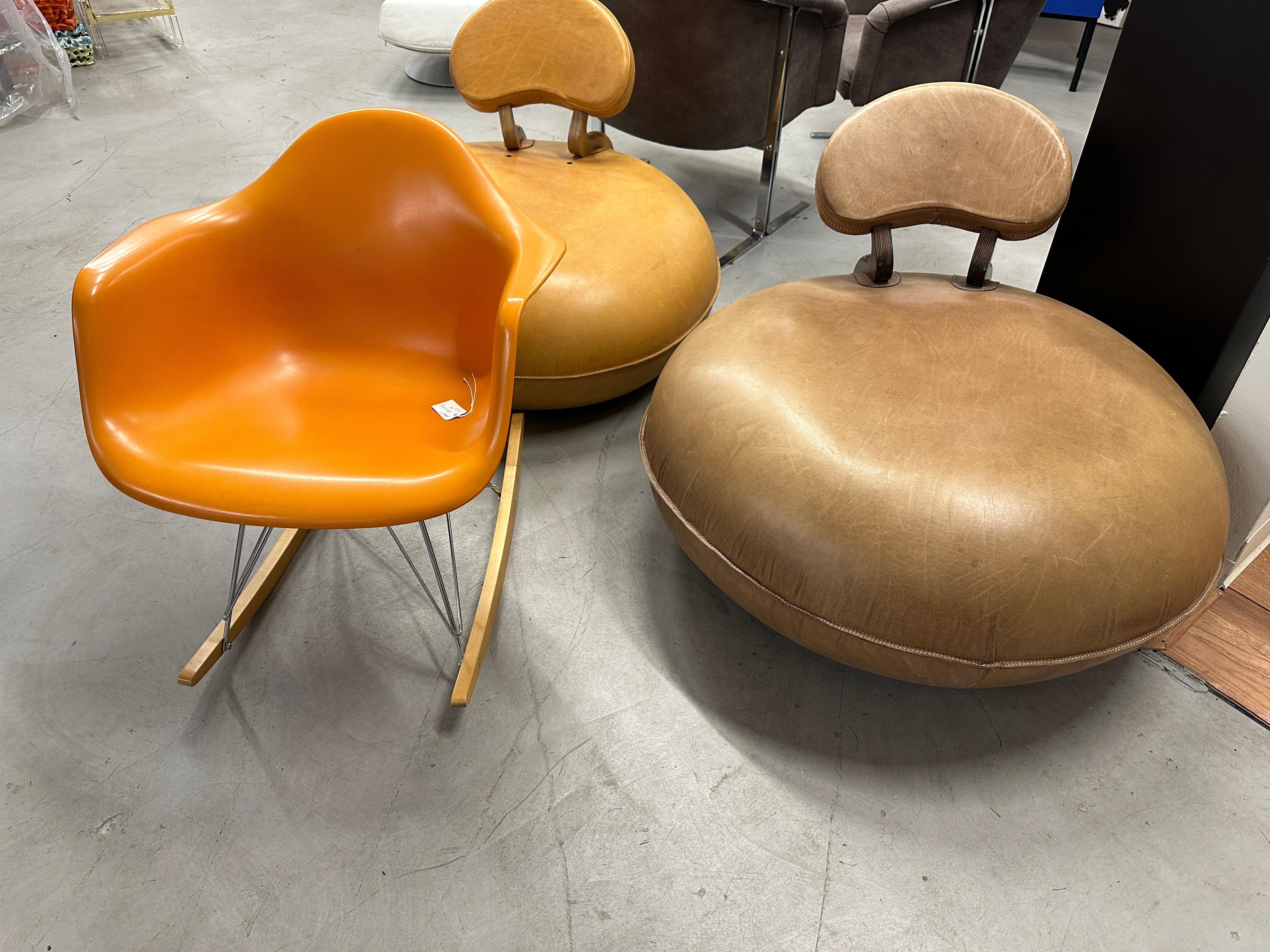Pair of 1970's Leather Inflatable Chairs 