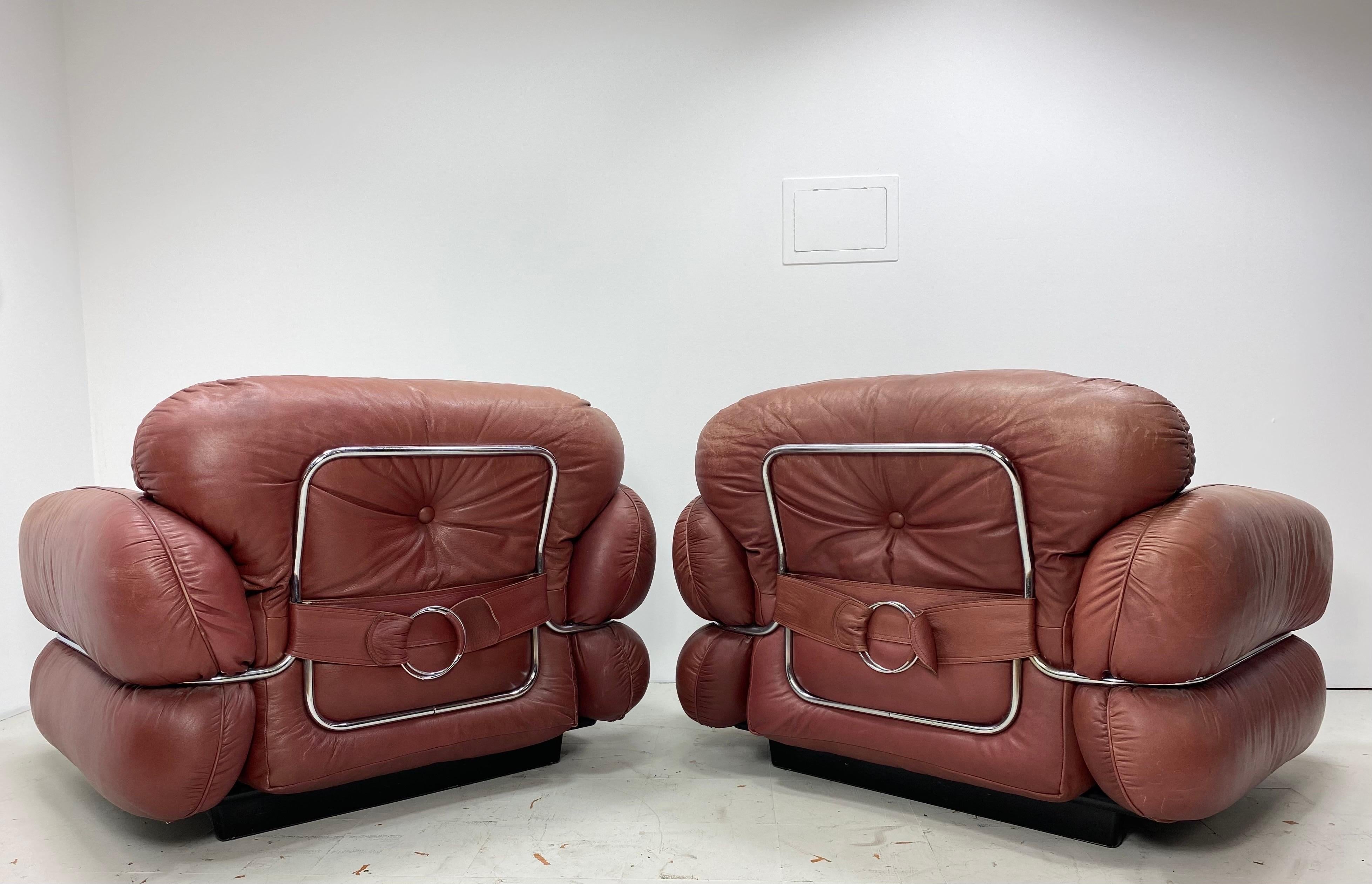 Pair of 1970’s Leather Lounge Chairs by Kurt Hvitsjö For Sale 3