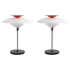 Pair of 1970s Louis Poulsen Danish Table Lamps