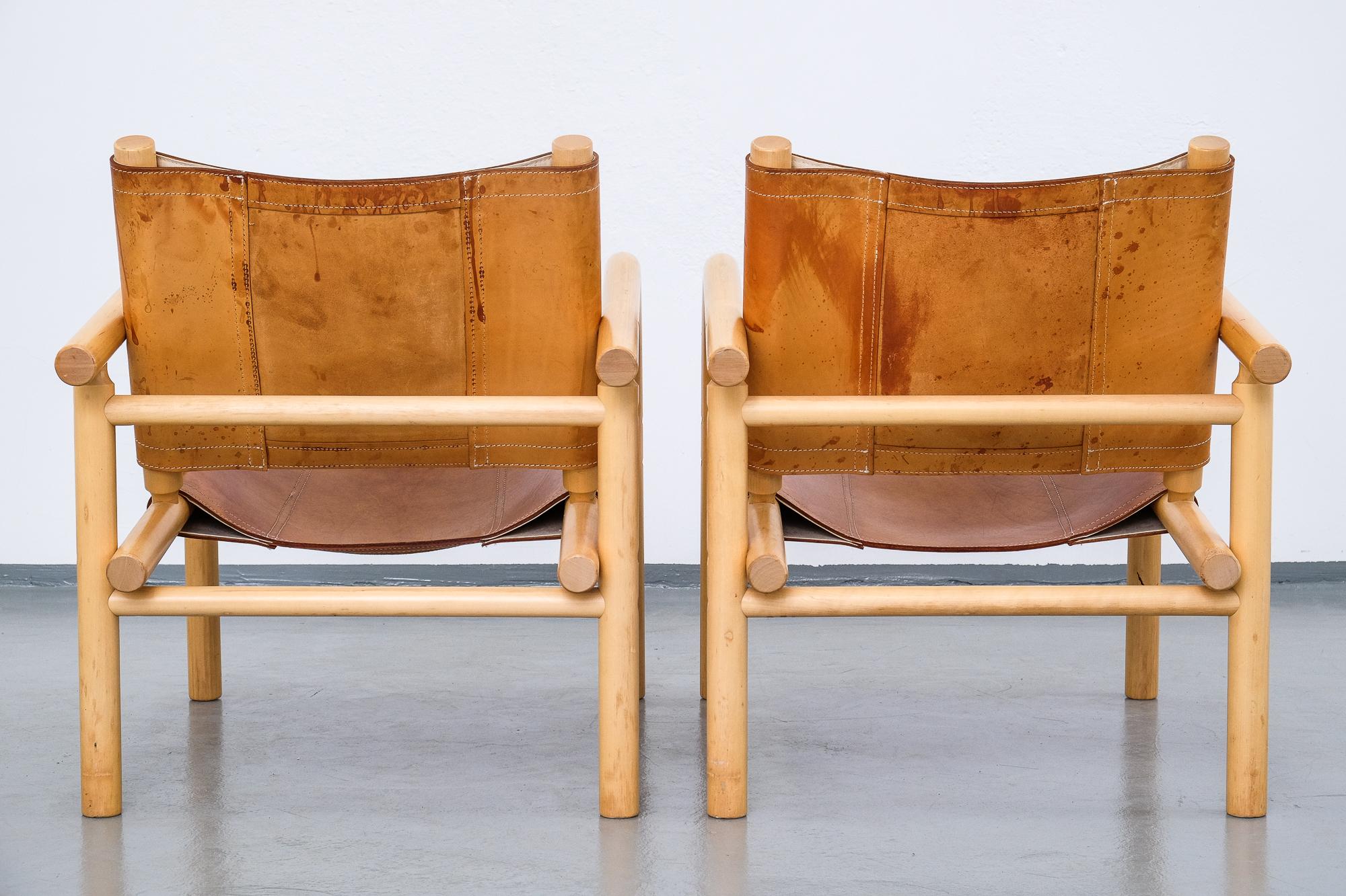Pair of 1970s Lounge Safari Chairs by Ben af Schultén for Artek 2