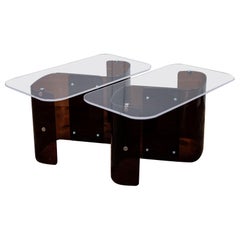 Pair of 1970s Lucite Side Tables