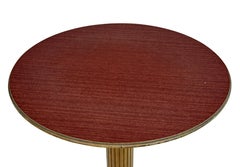 Pair of 1970s Mahogany and Steel Bistro Tables